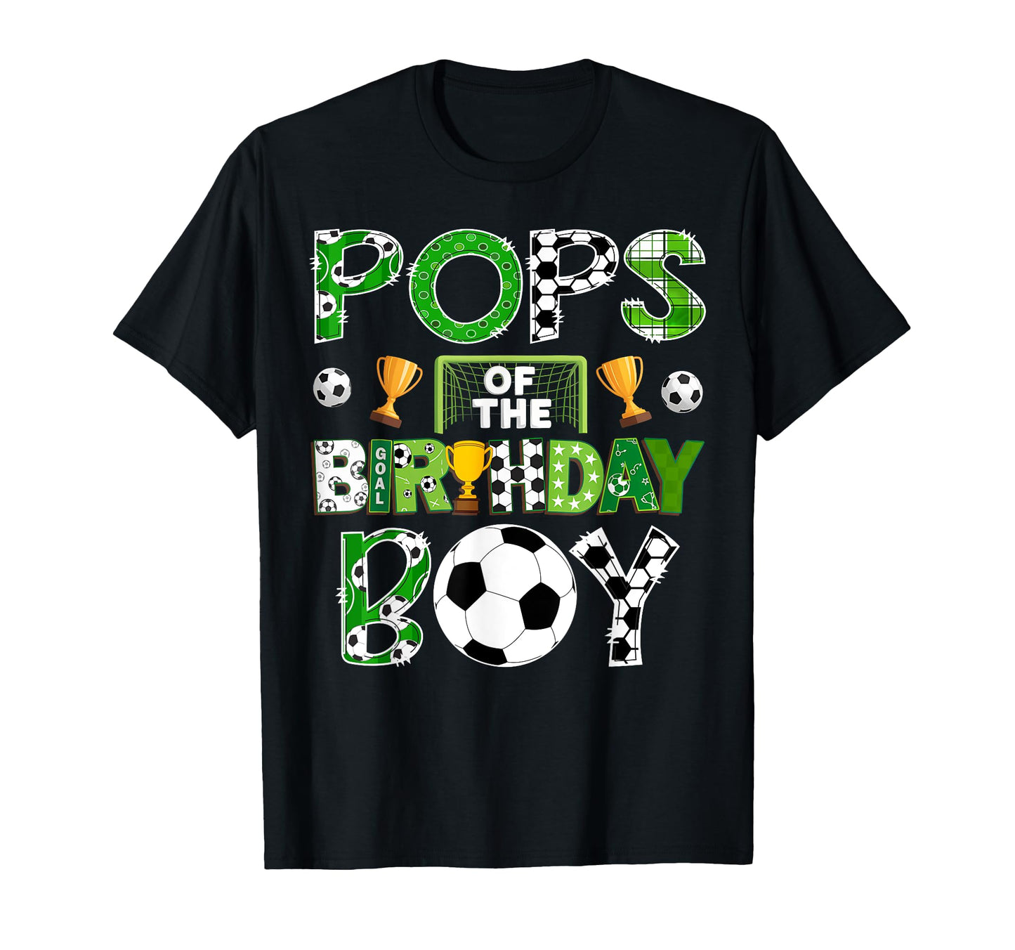 Pops Birthday Soccer Player Game Day T-Shirt - Custom Art Print Men Women - T-Shirt, Sweatshirt, Hoodie