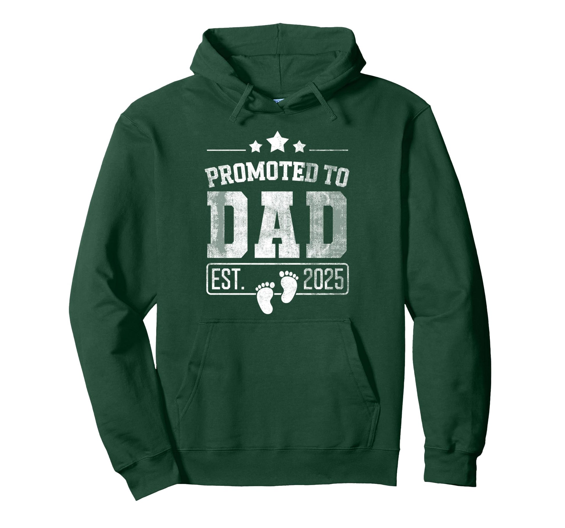 Promoted To Dad Est 2025 New Dad Fathers Hoodie - Graphic Print Men Women - T-Shirt, Sweatshirt, Hoodie