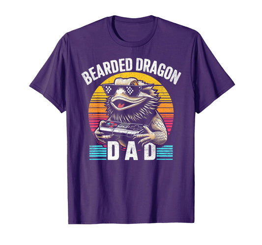 Bearded Dragon Dad Video Game Lizard T-Shirt - Streetwear Style Unisex - T-Shirt, Sweatshirt, Hoodie