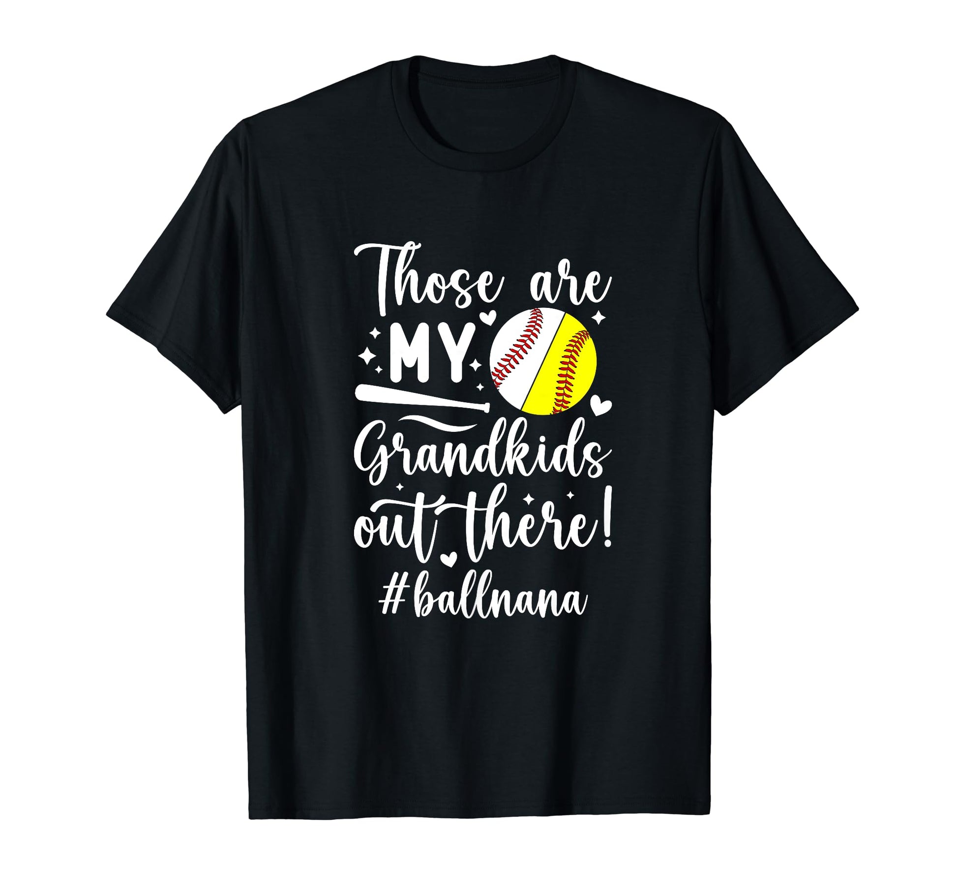 My Grandkids Ball Nana Baseball T-Shirt - Aesthetic Graphic Men Women - T-Shirt, Sweatshirt, Hoodie