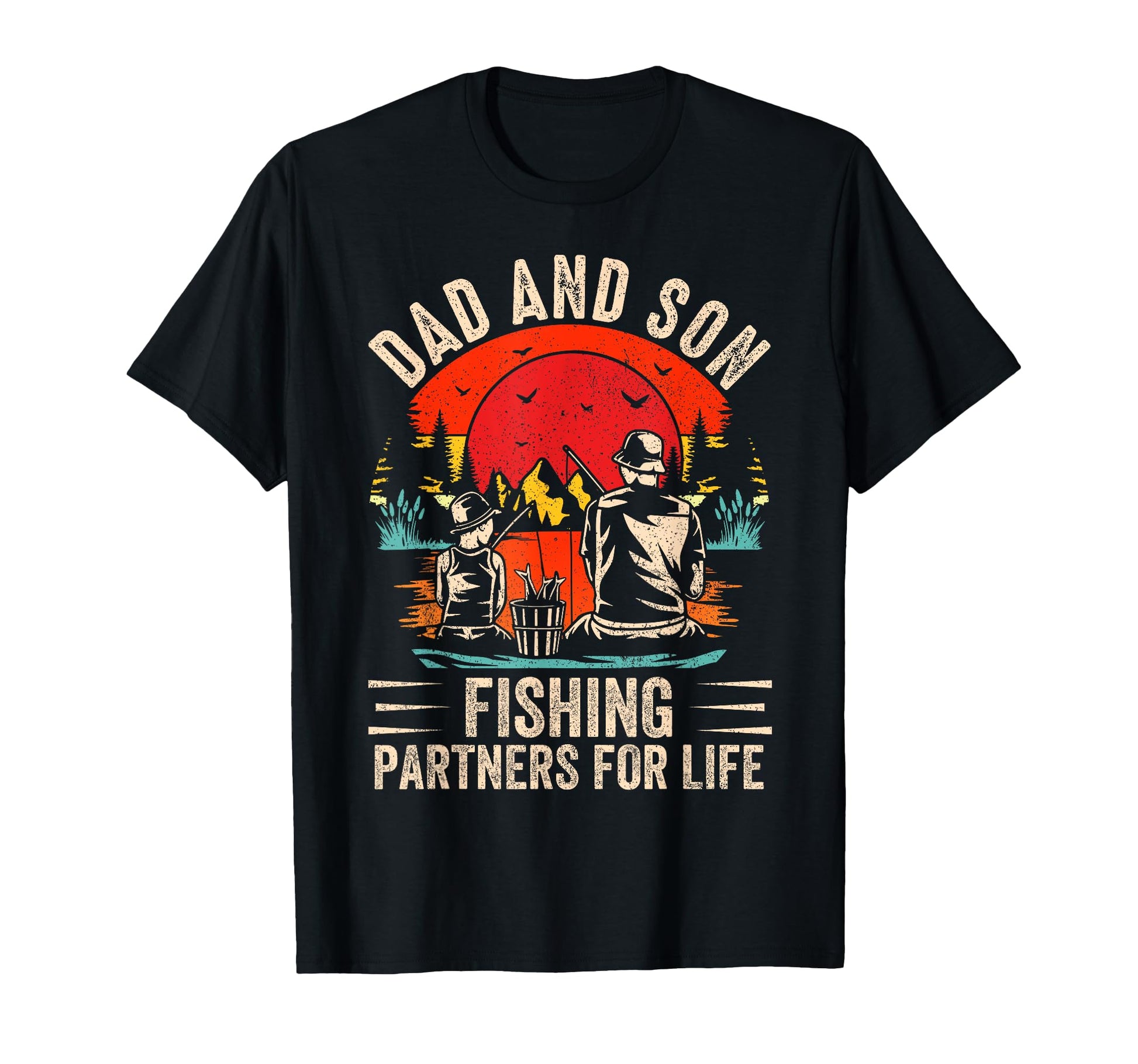 Dad Son Fishing Partners Life Matching T-Shirt - Fun Novelty Design Unisex - T-Shirt, Sweatshirt, Hoodie