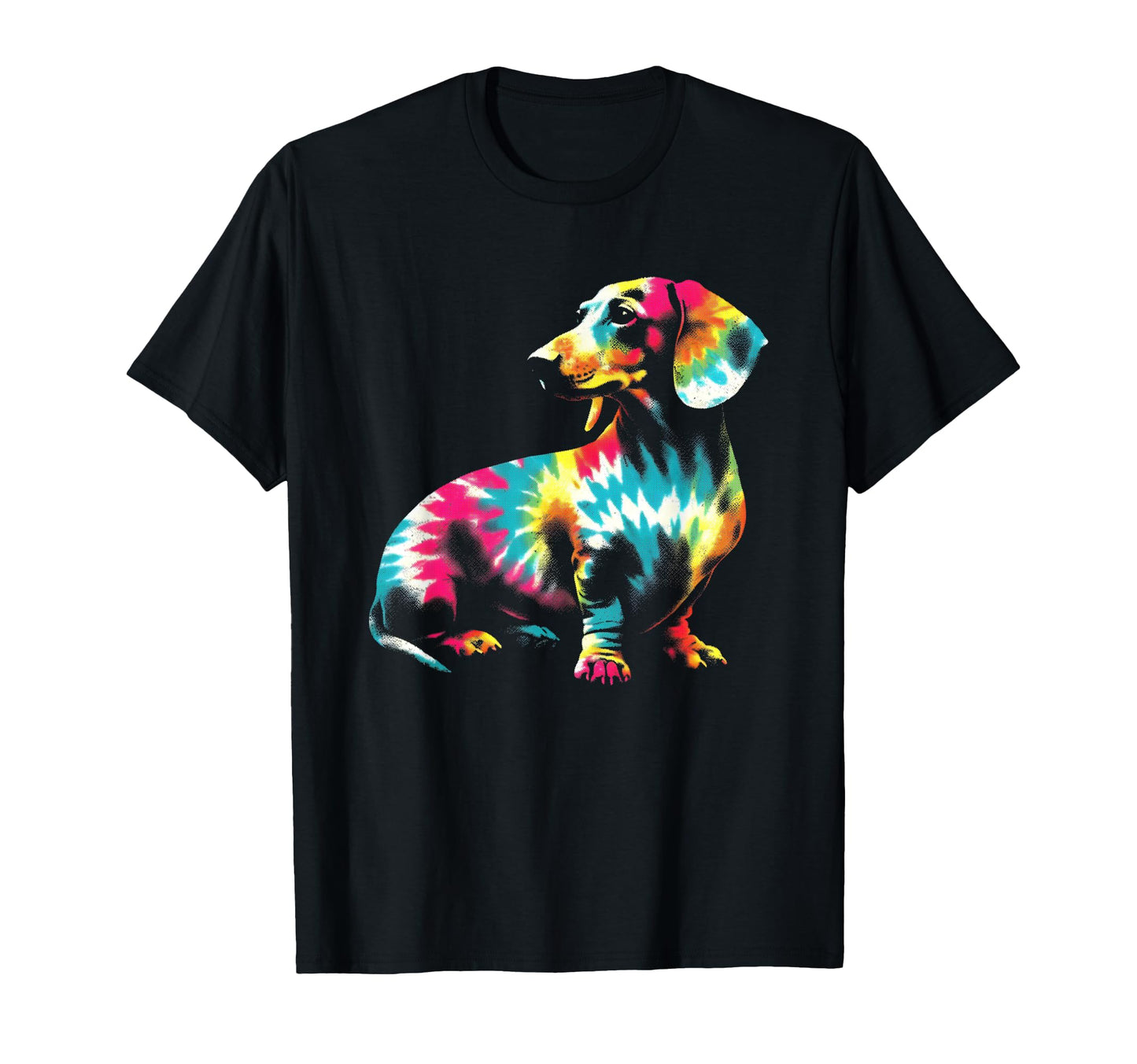 Dachshund Tie Dye Dachshund Dog T-Shirt - Fun Novelty Design for Adults - T-Shirt, Sweatshirt, Hoodie