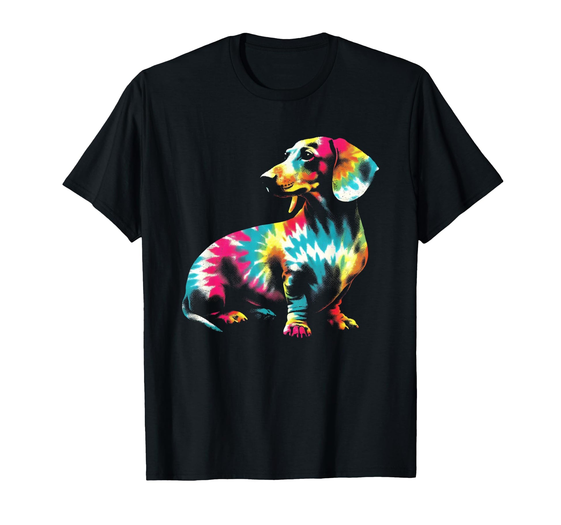 Dachshund Tie Dye Dachshund Dog T-Shirt - Fun Novelty Design for Adults - T-Shirt, Sweatshirt, Hoodie