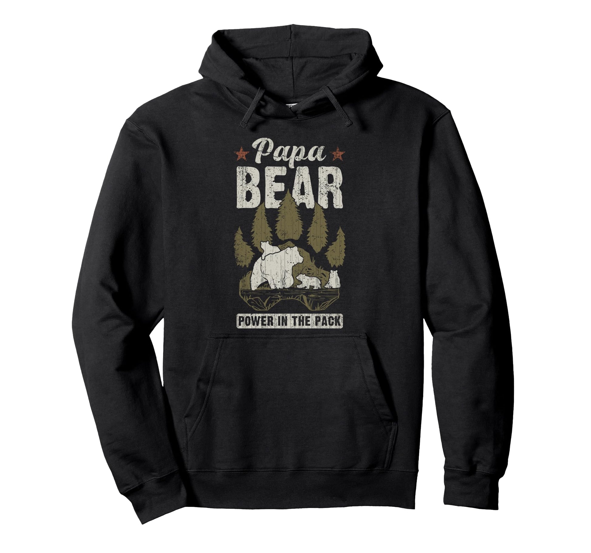 Papa Bear 3 Cub 3 Children Dad Hoodie - Aesthetic Graphic Men Women - T-Shirt, Sweatshirt, Hoodie