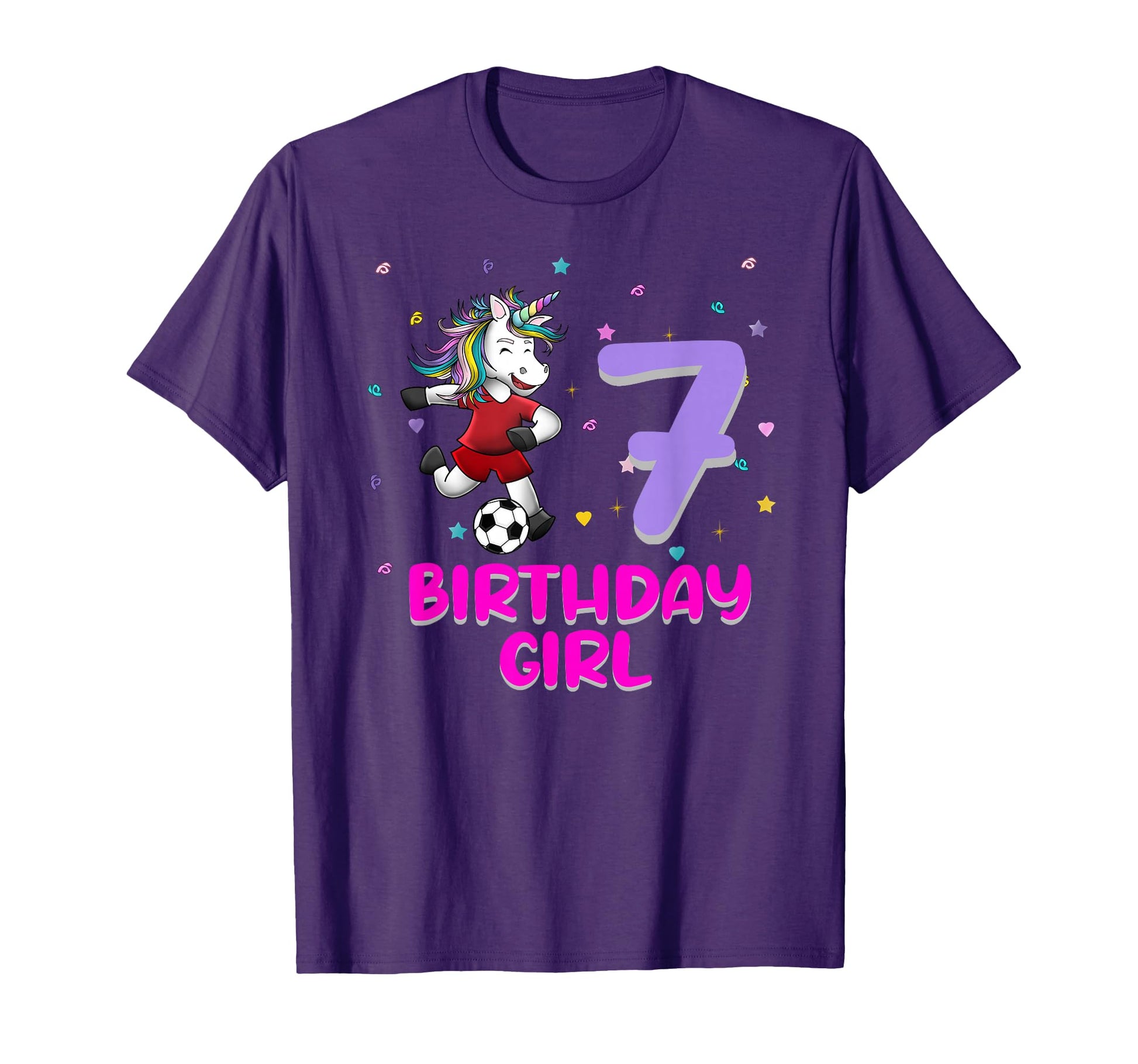 Unicorn Soccer 7Th Birthday Love Funny T-Shirt - Trendy Graphic Men Women - T-Shirt, Sweatshirt, Hoodie