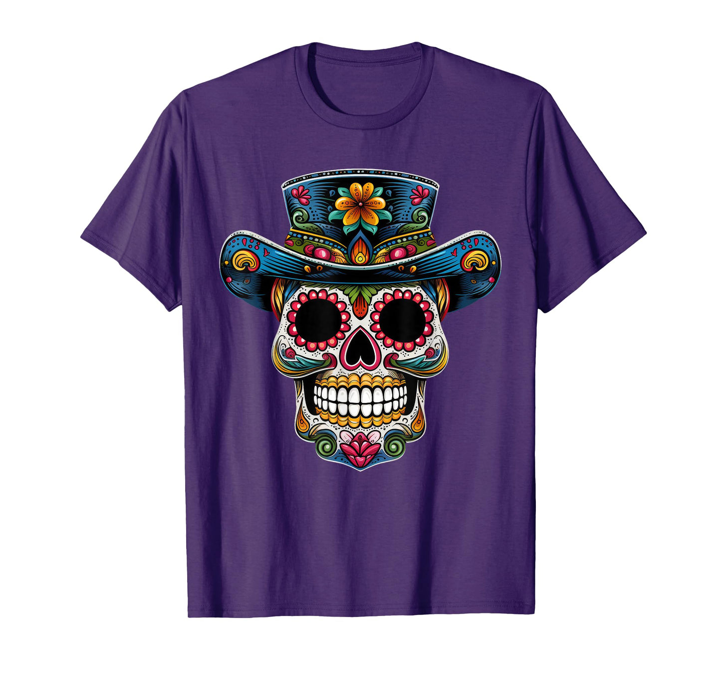Sugar Skull De Los Muertos Halloween T-Shirt - Novelty Apparel Unisex - T-Shirt, Sweatshirt, Hoodie