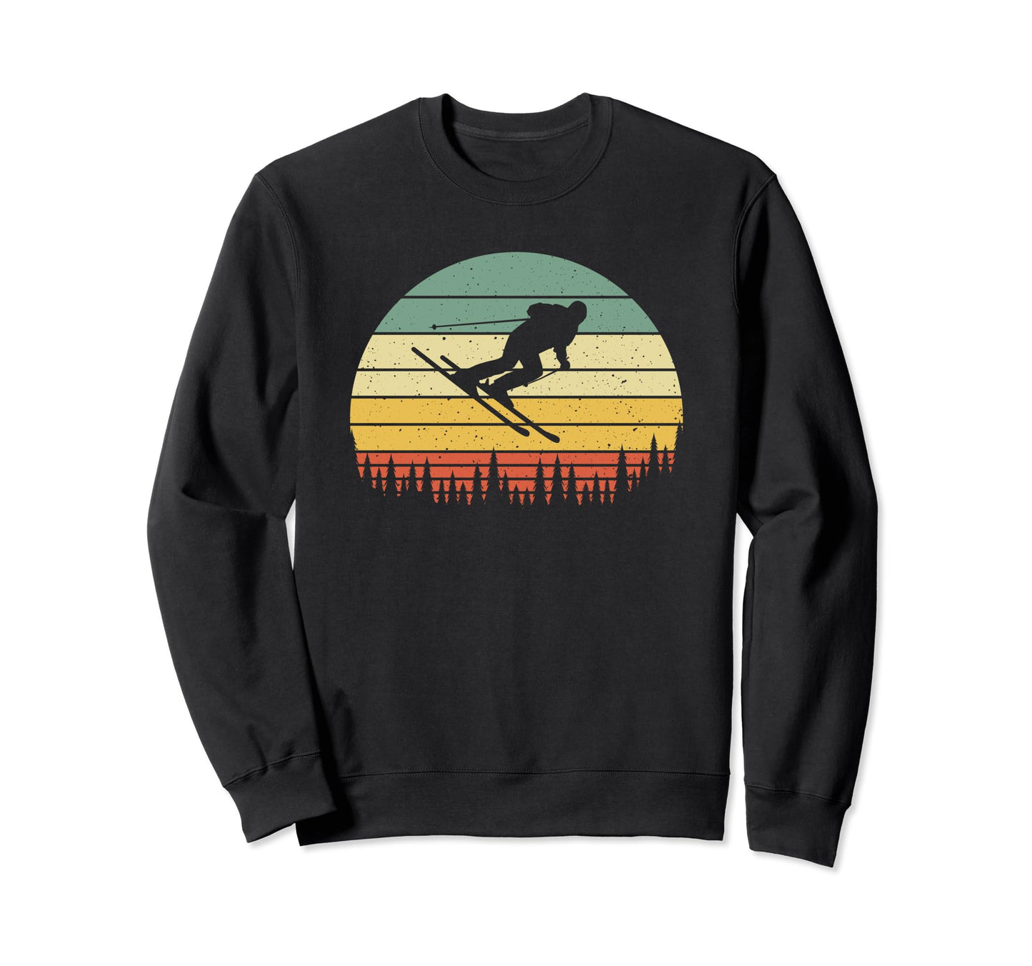 Ski Sunset Skier Skiing Dad Sweatshirt - Casual Everyday Wear for Adults - T-Shirt, Sweatshirt, Hoodie