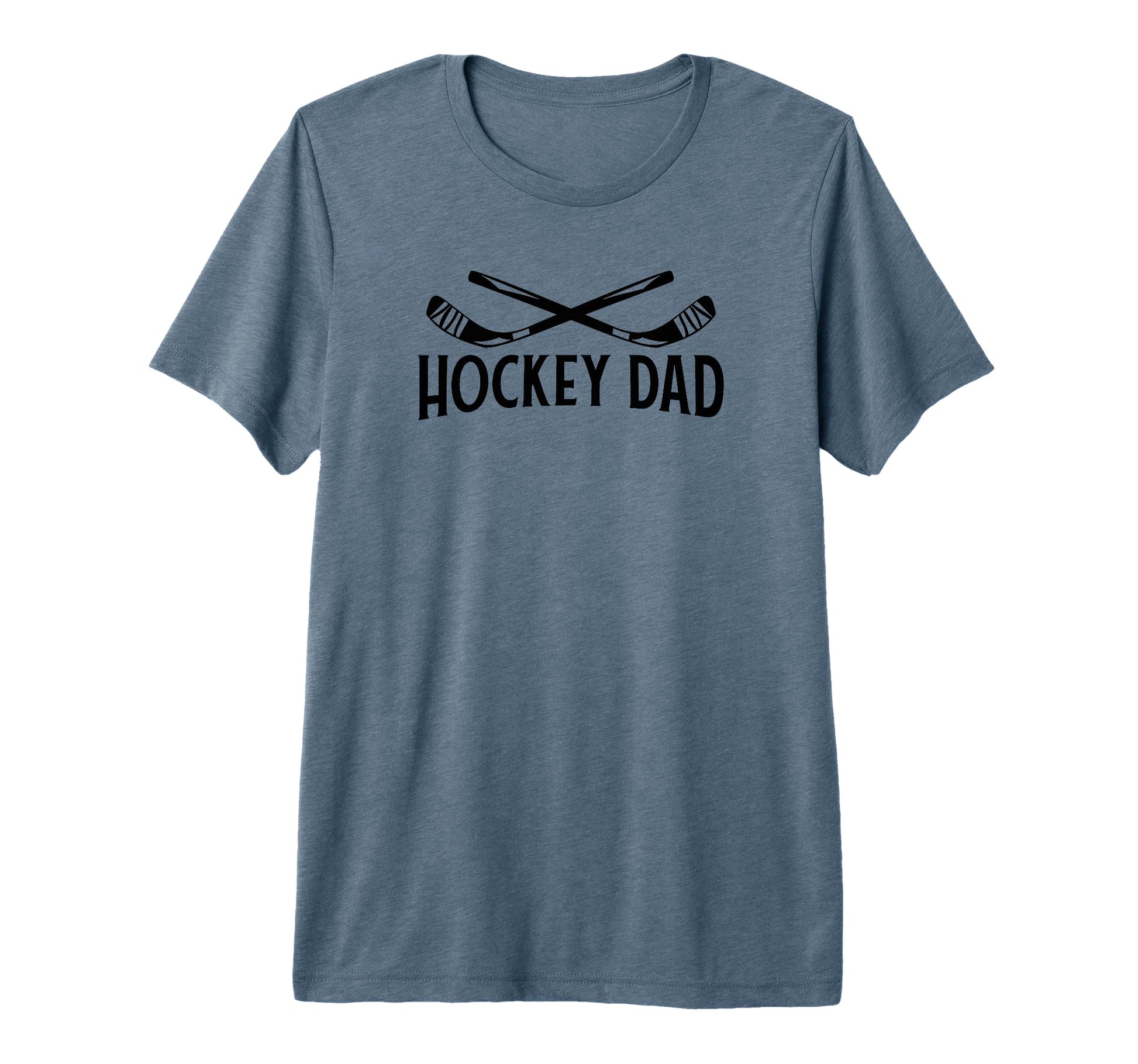 Hockey Dad Funny Hockey Tri Blend T-Shirt - Minimalist Print Men Women - T-Shirt, Sweatshirt, Hoodie