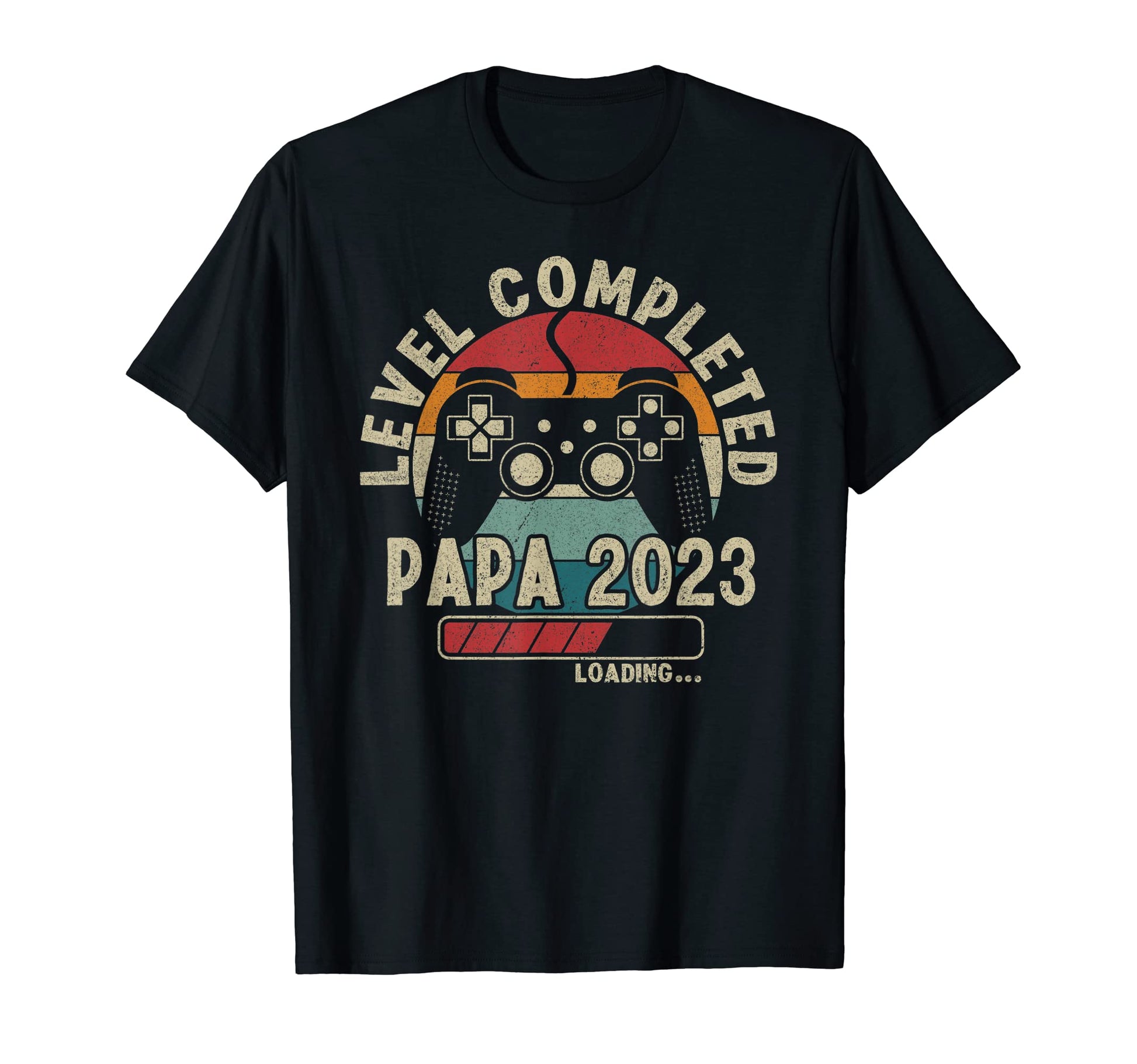 Mens Level Completed Papa 2023 Gamer New T-Shirt - Custom Art Print Unisex - T-Shirt, Sweatshirt, Hoodie