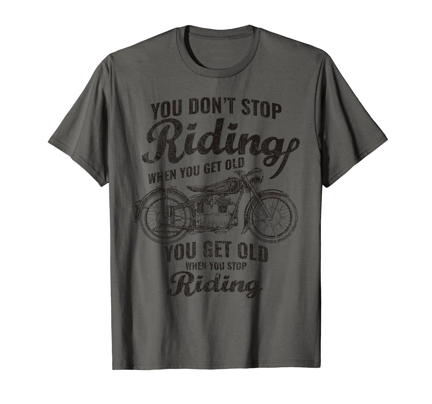 Distressed Motorcycle Biker Gift Dad T-Shirt - Graphic Print Men Women - T-Shirt, Sweatshirt, Hoodie