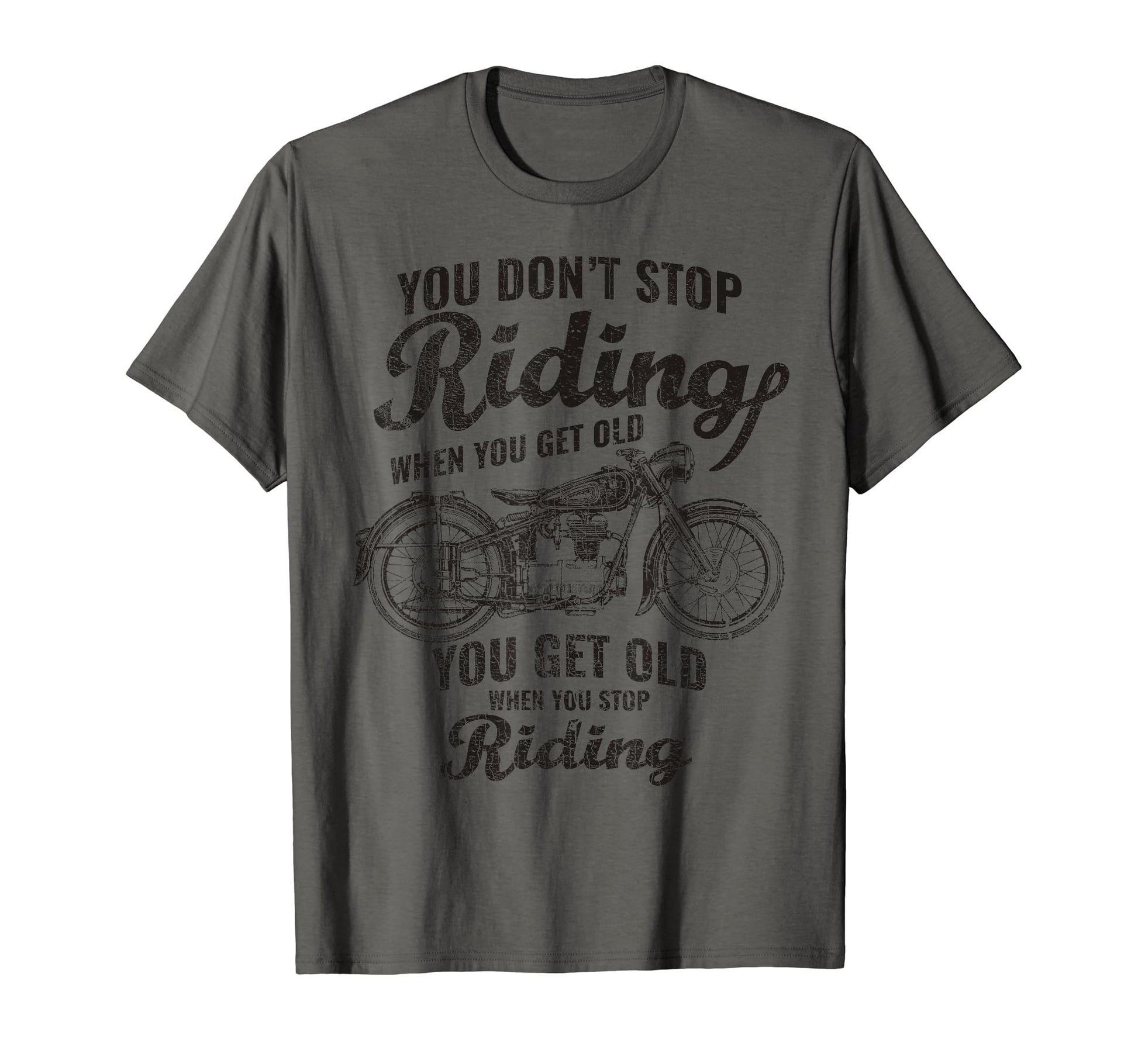 Distressed Motorcycle Biker Gift Dad T-Shirt - Graphic Print Men Women - T-Shirt, Sweatshirt, Hoodie