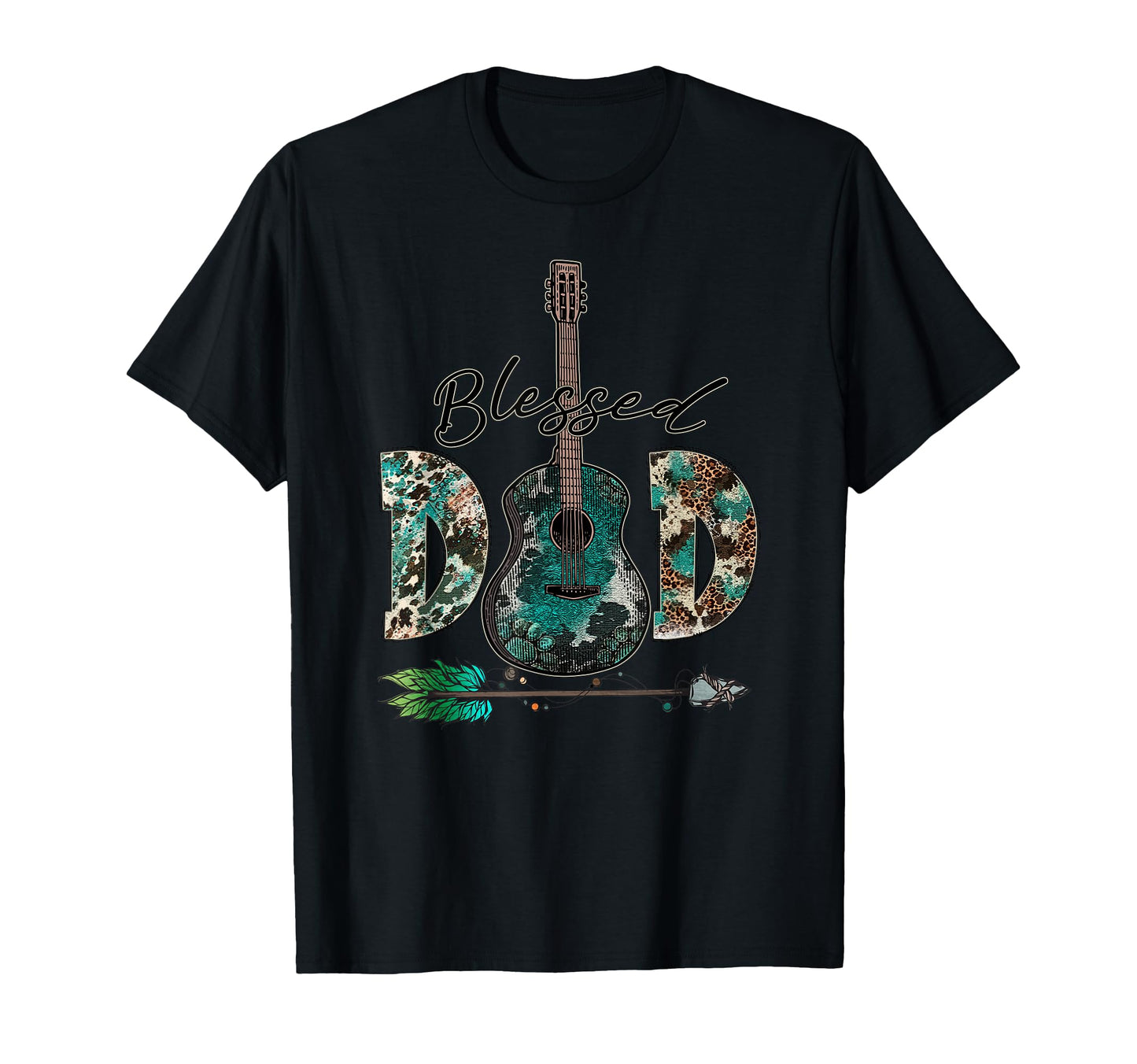 Blessed Dad Father Hero Musician T-Shirt - Casual Everyday Wear Men Women - T-Shirt, Sweatshirt, Hoodie