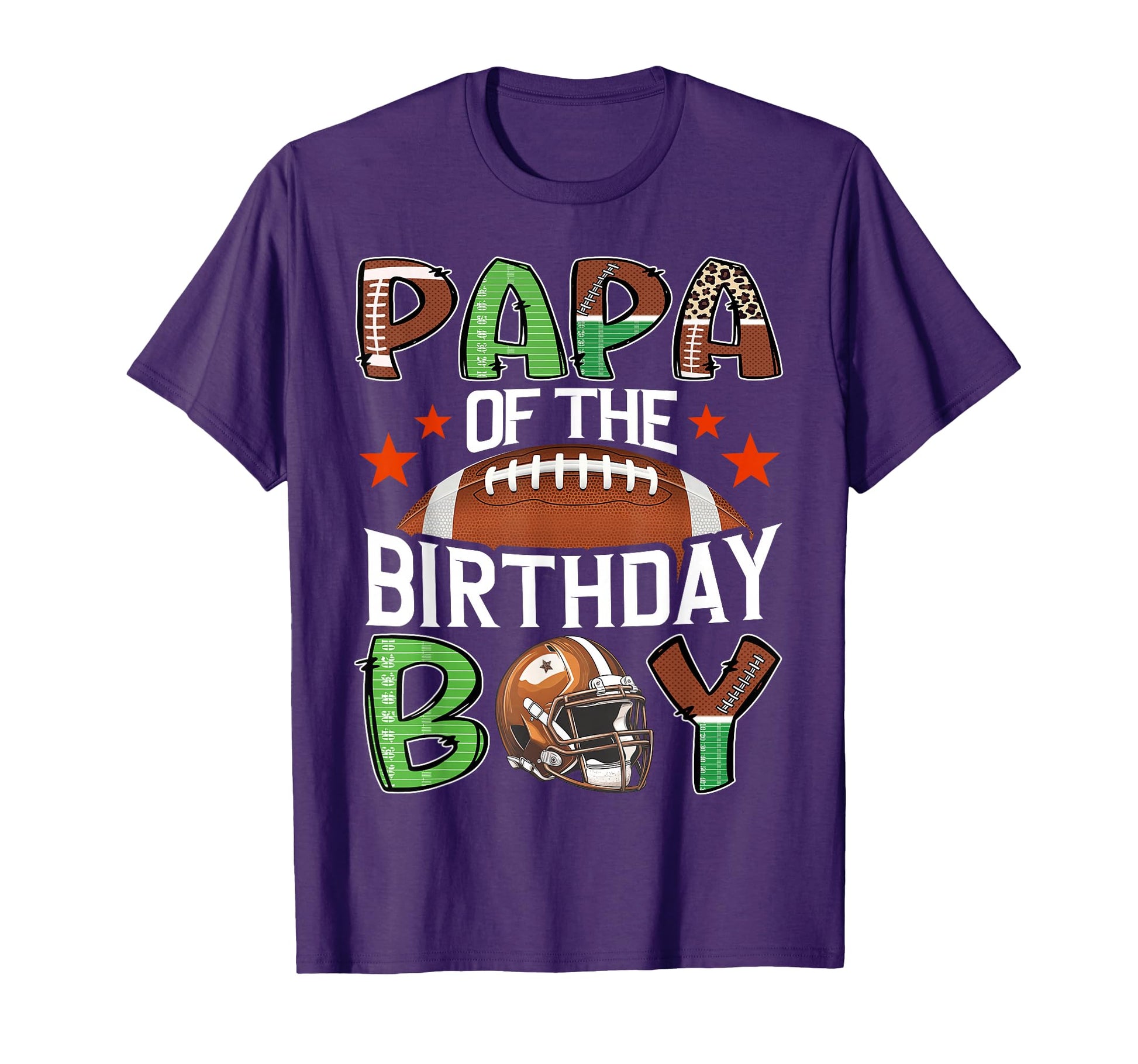 Papa Birthday Game Day Football T-Shirt - Graphic Print for Adults - T-Shirt, Sweatshirt, Hoodie