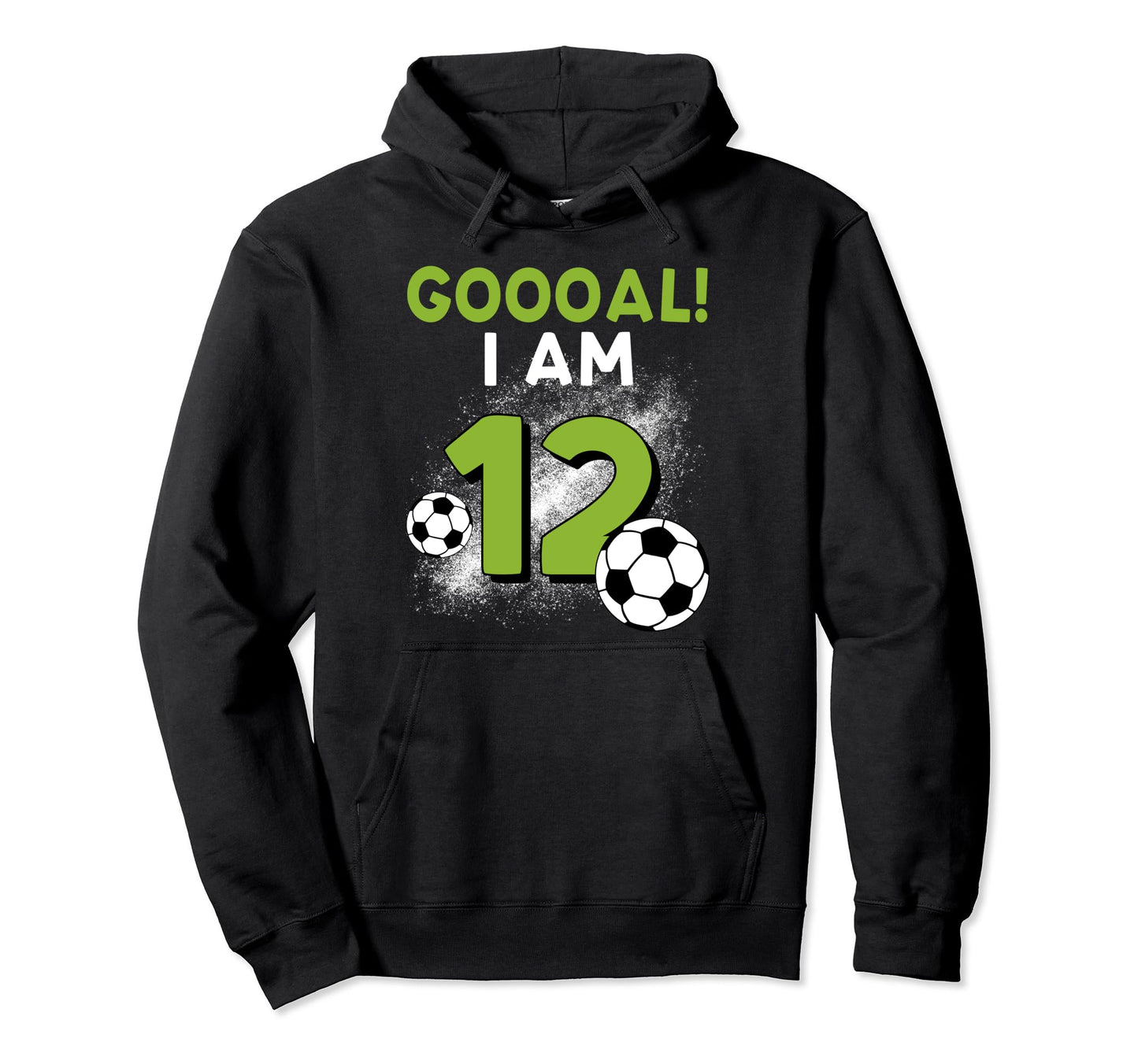 12Th Birthday Soccer Theme 12Year Old Hoodie - Novelty Apparel for Adults - T-Shirt, Sweatshirt, Hoodie