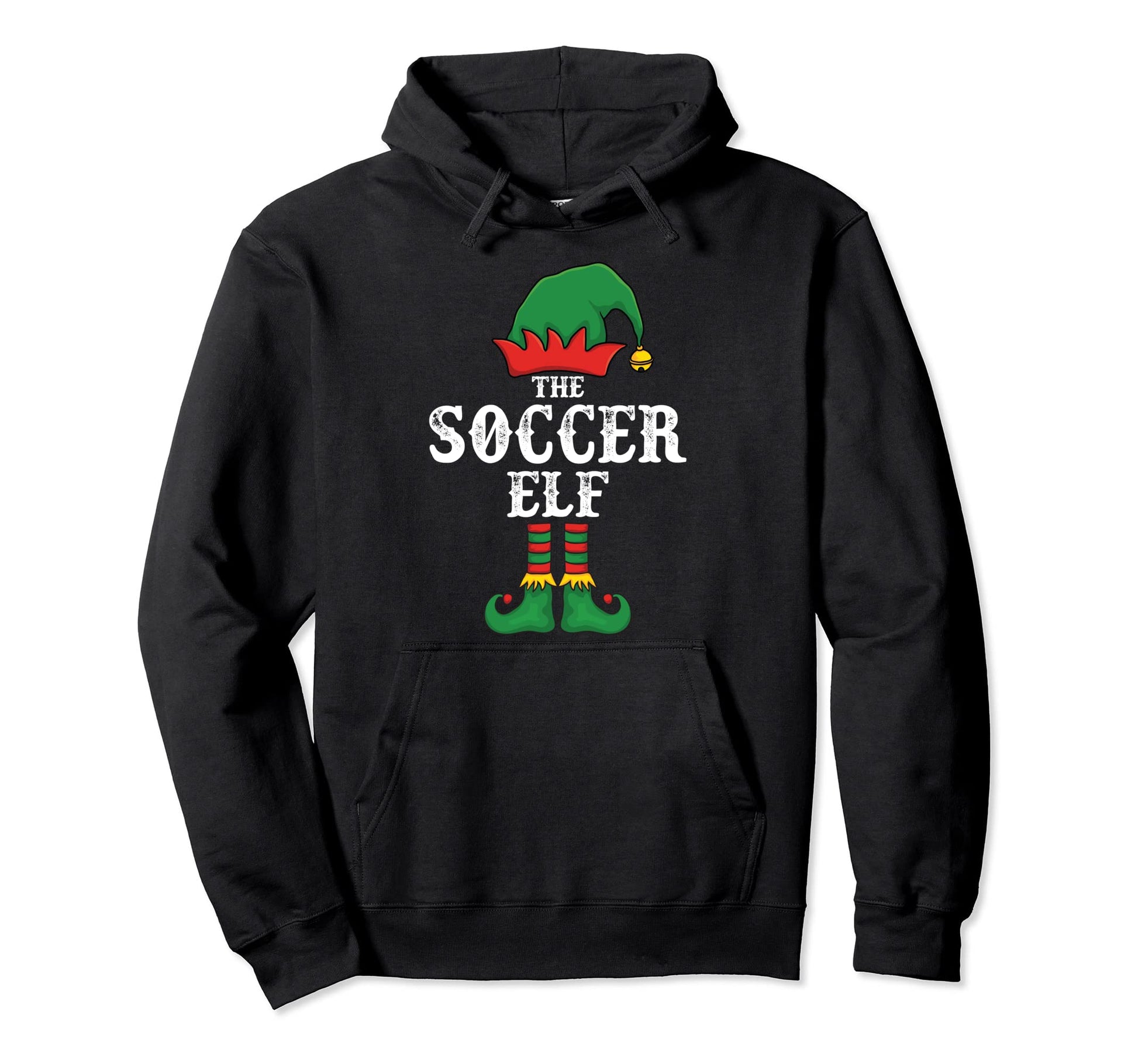 Soccer Elf Pajama Family Matching Hoodie - Fun Novelty Design Men Women - T-Shirt, Sweatshirt, Hoodie