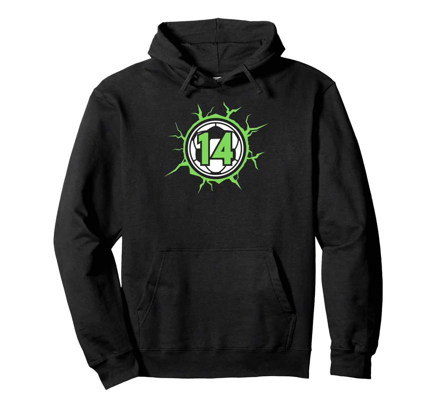 Soccer 14Th Birthday 14 Year Old Soccer Hoodie - Aesthetic Graphic Unisex - T-Shirt, Sweatshirt, Hoodie
