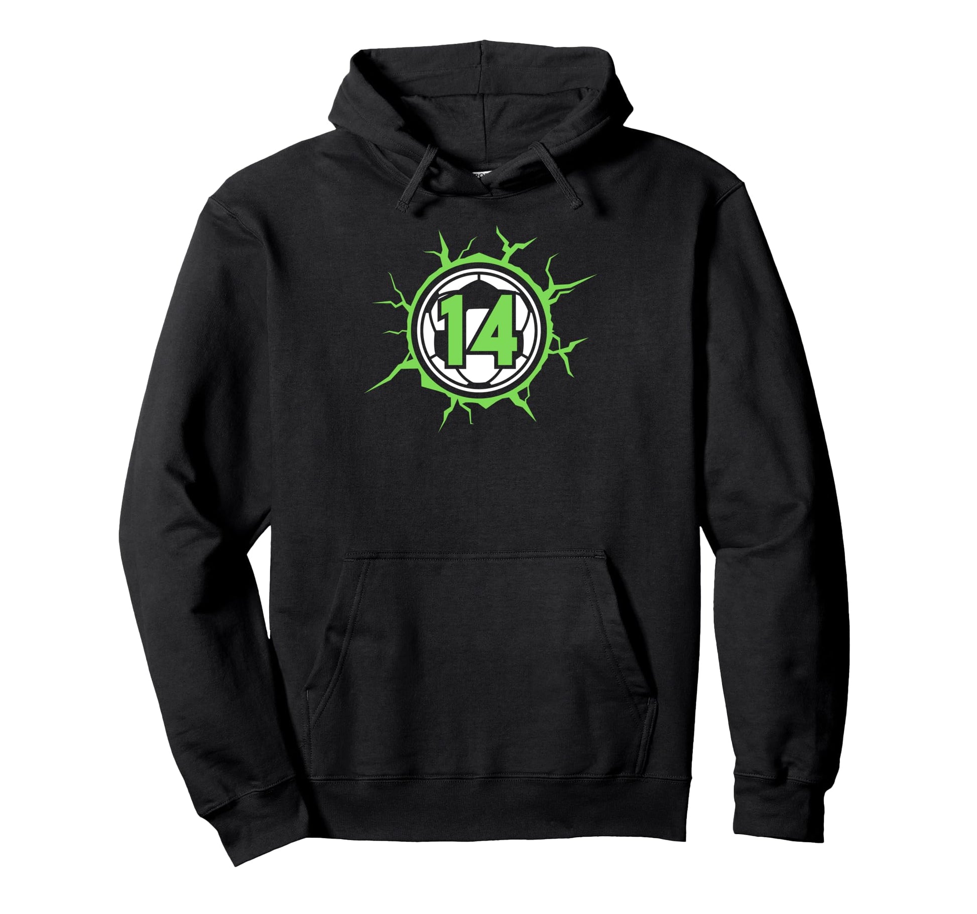 Soccer 14Th Birthday 14 Year Old Soccer Hoodie - Aesthetic Graphic Unisex - T-Shirt, Sweatshirt, Hoodie