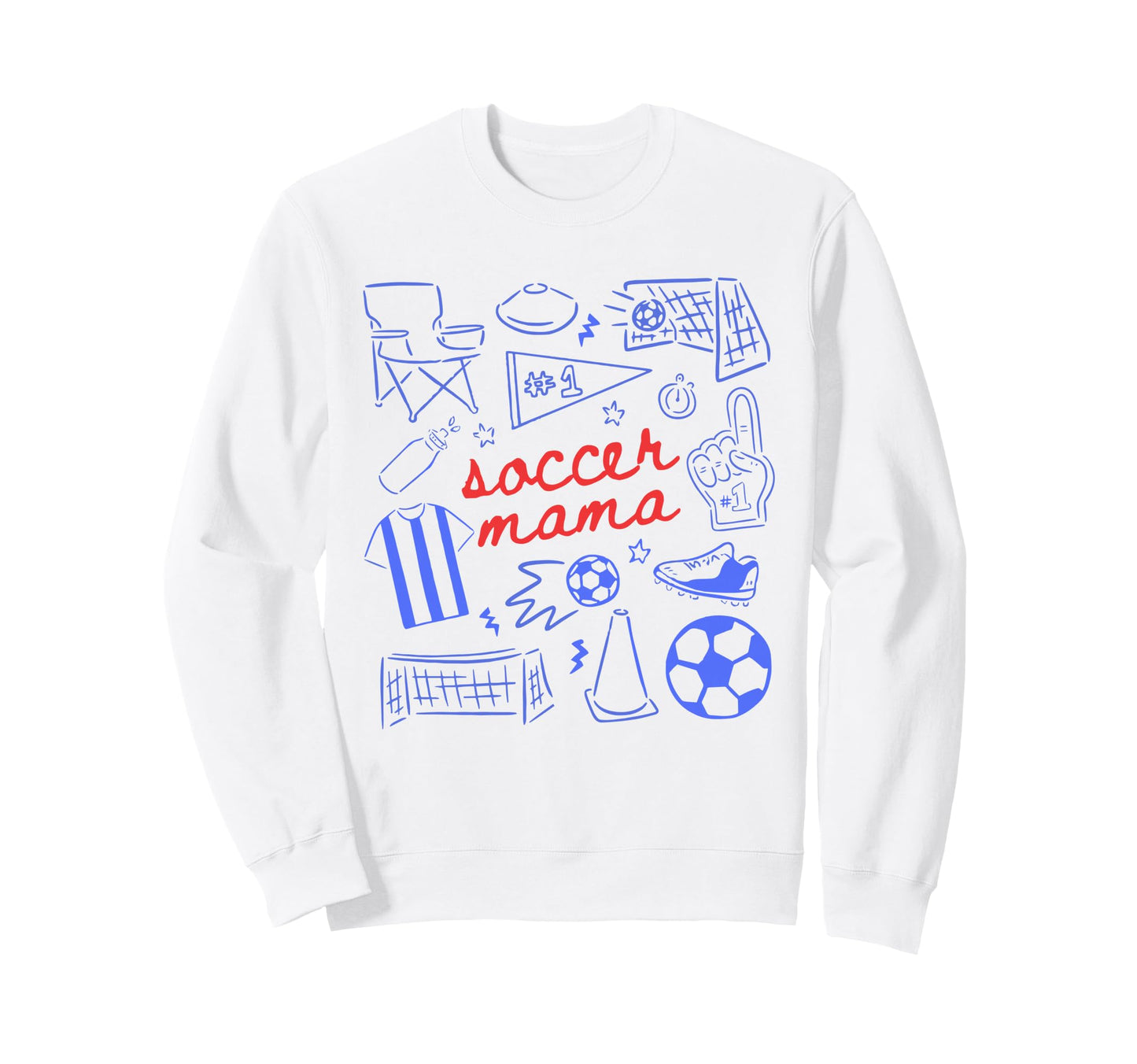 Soccer Mama Mothers Day Game Day Sweatshirt - Custom Art Print Men Women - T-Shirt, Sweatshirt, Hoodie