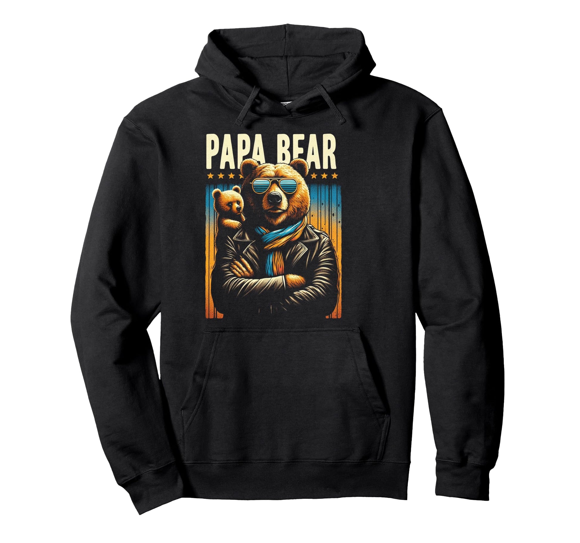 Papa Bear Funny Bears Animal Lover Hoodie - Minimalist Print for Adults - T-Shirt, Sweatshirt, Hoodie