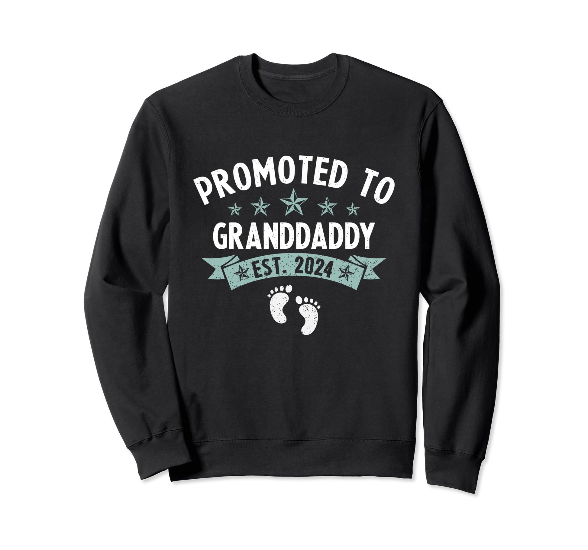 Promoted To Granddaddy Est 2024 Sweatshirt - Aesthetic Graphic for Adults - T-Shirt, Sweatshirt, Hoodie