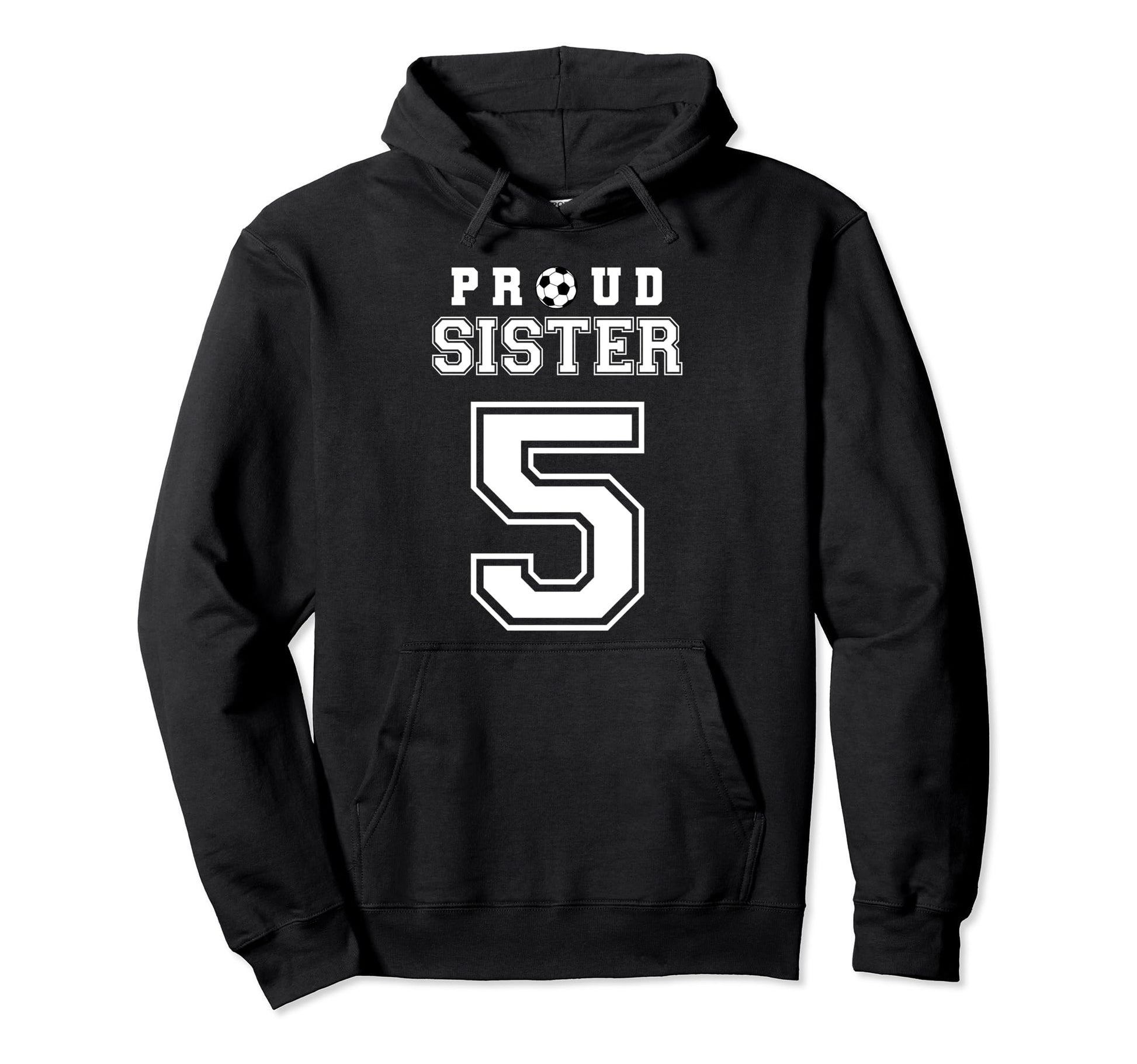 Number 5 Custom Proud Soccer Futbol Hoodie - Custom Art Print for Adults - T-Shirt, Sweatshirt, Hoodie