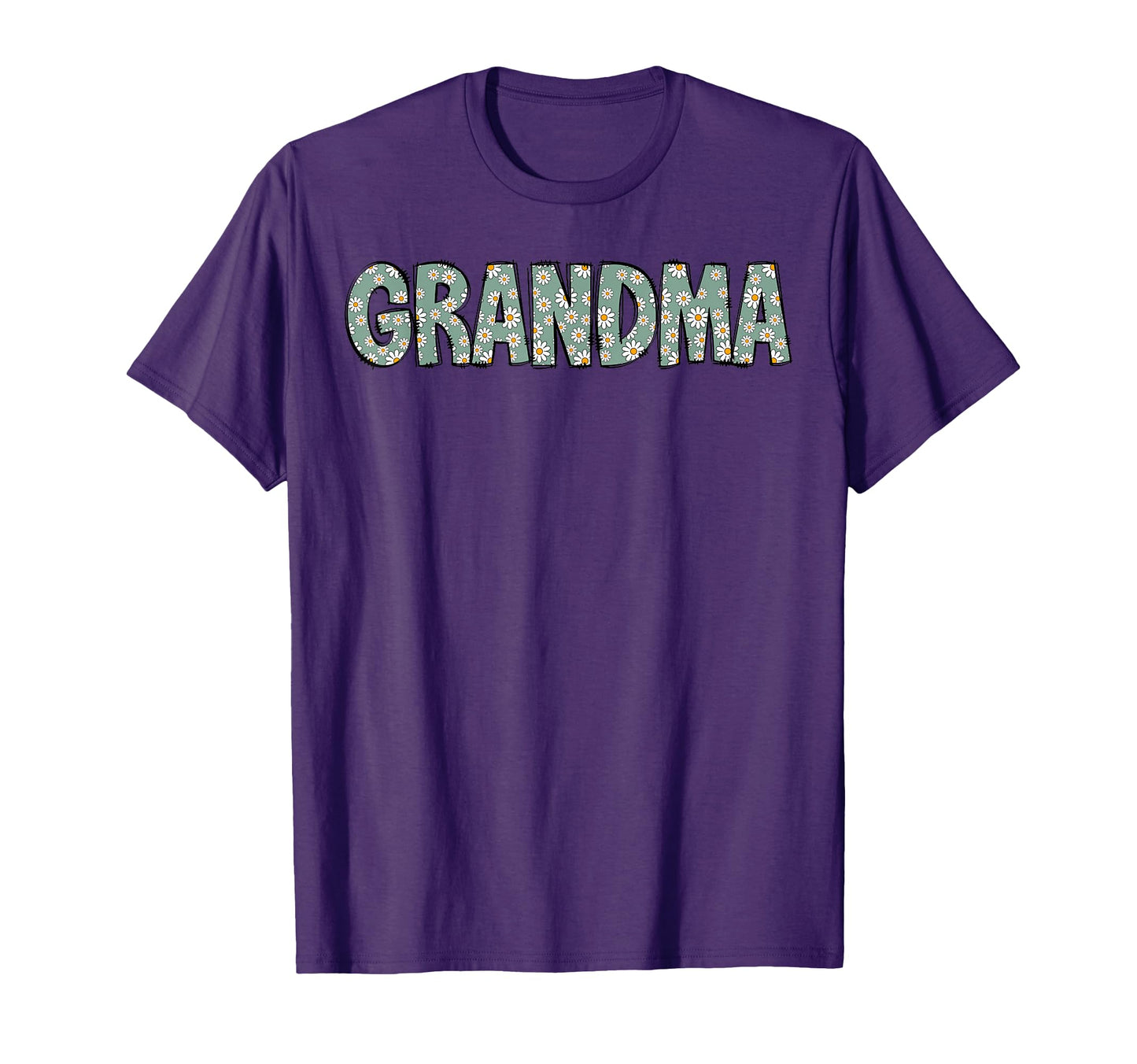 Grandma Colorful Flowers Groovy Daisy T-Shirt - Unique Graphic Men Women - T-Shirt, Sweatshirt, Hoodie