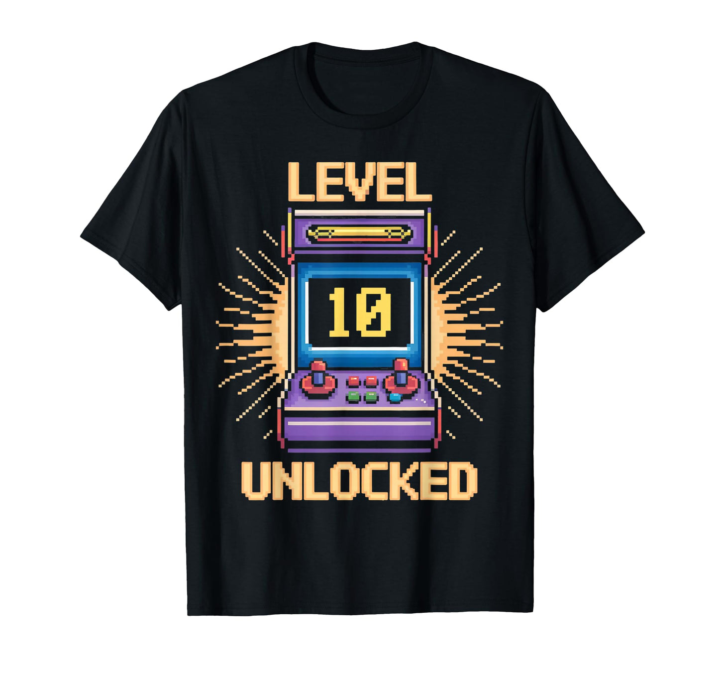 Level 10 Unlock Birthday Gamer 10 T-Shirt - Novelty Apparel for Adults - T-Shirt, Sweatshirt, Hoodie