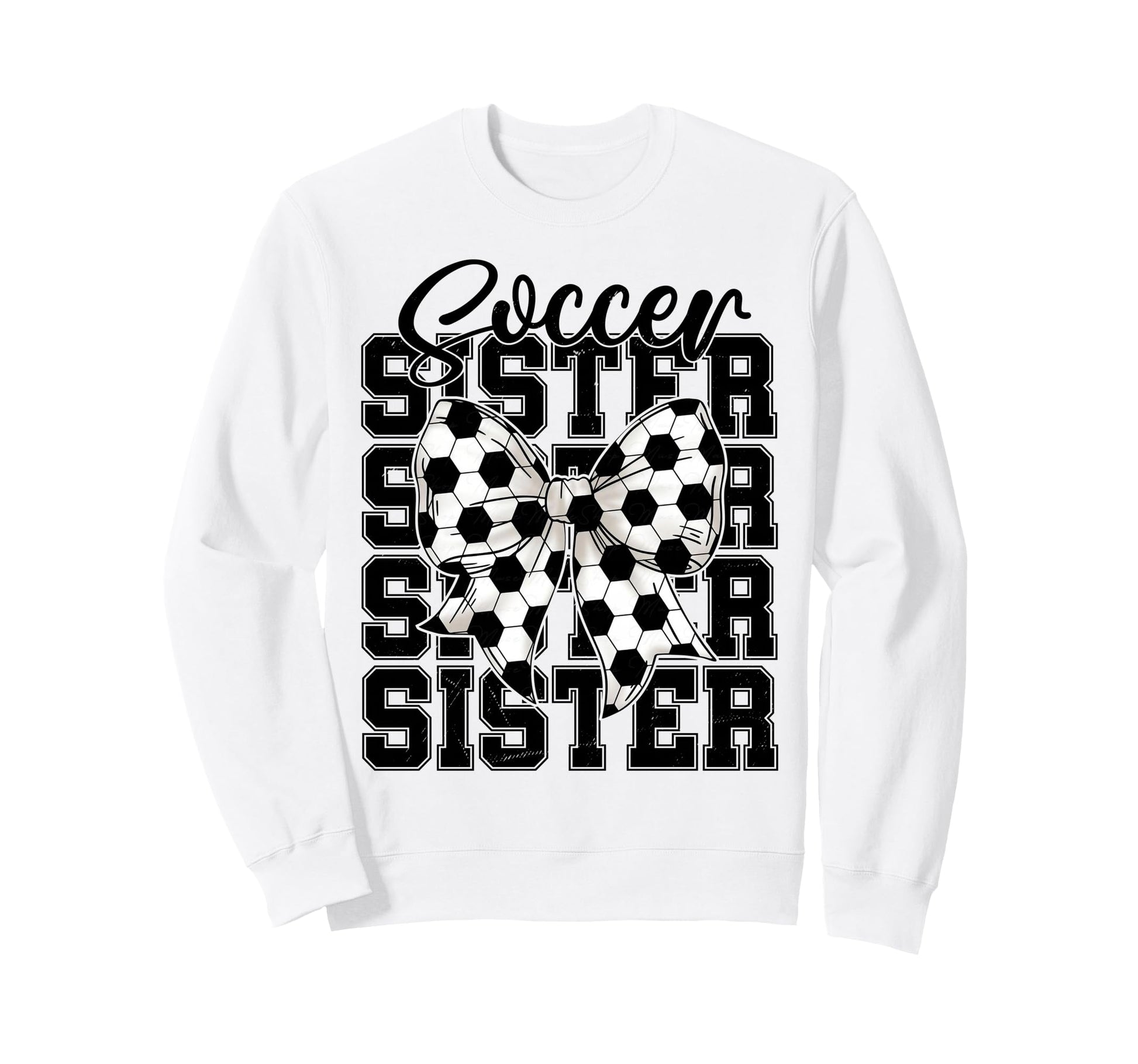 Soccer Sister Coquette Bow Sweatshirt - Fun Novelty Design Men Women - T-Shirt, Sweatshirt, Hoodie