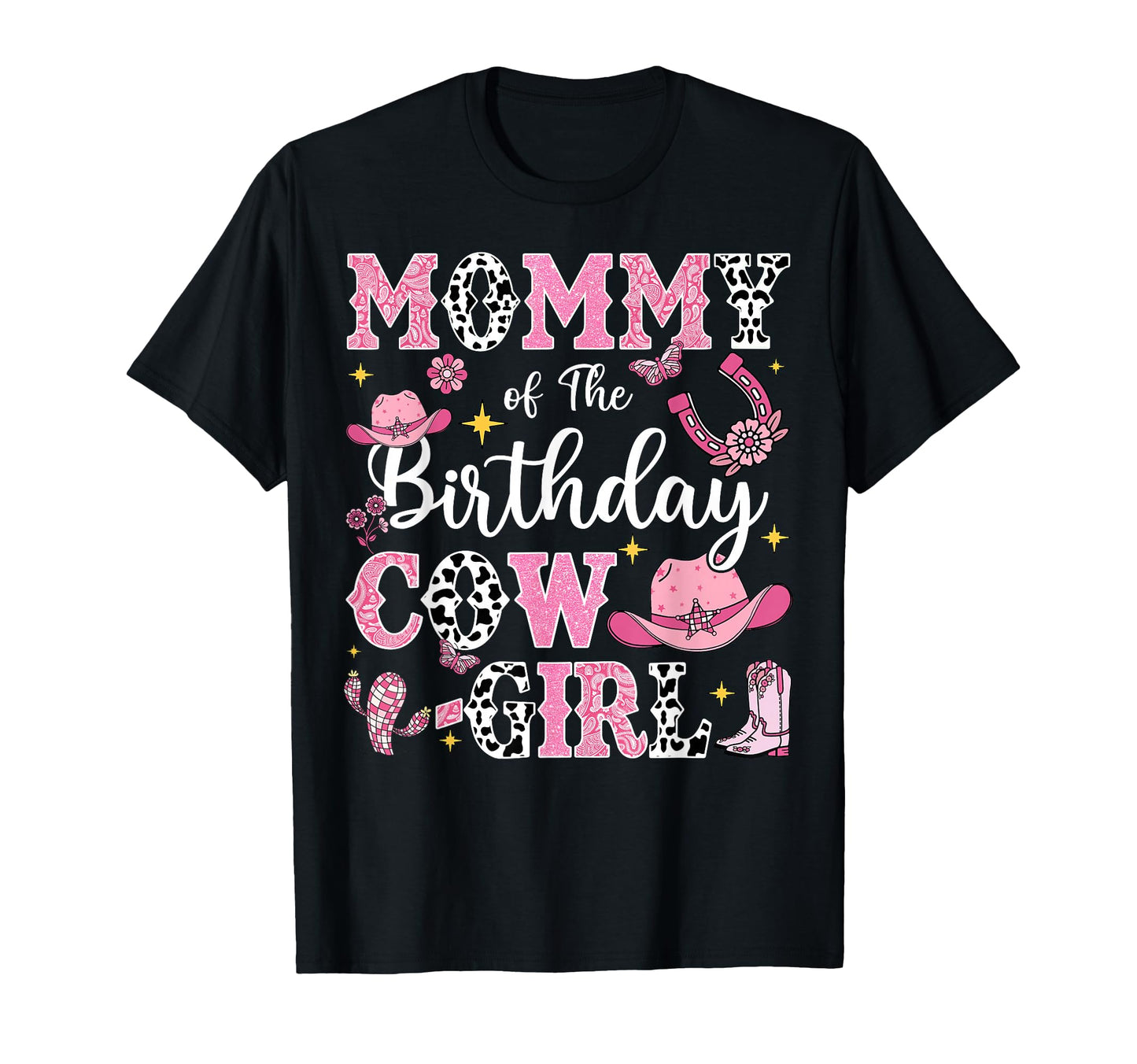 Mommy Birthday Cow Rodeo Cow Birthday T-Shirt - Aesthetic Graphic Men Women - T-Shirt, Sweatshirt, Hoodie