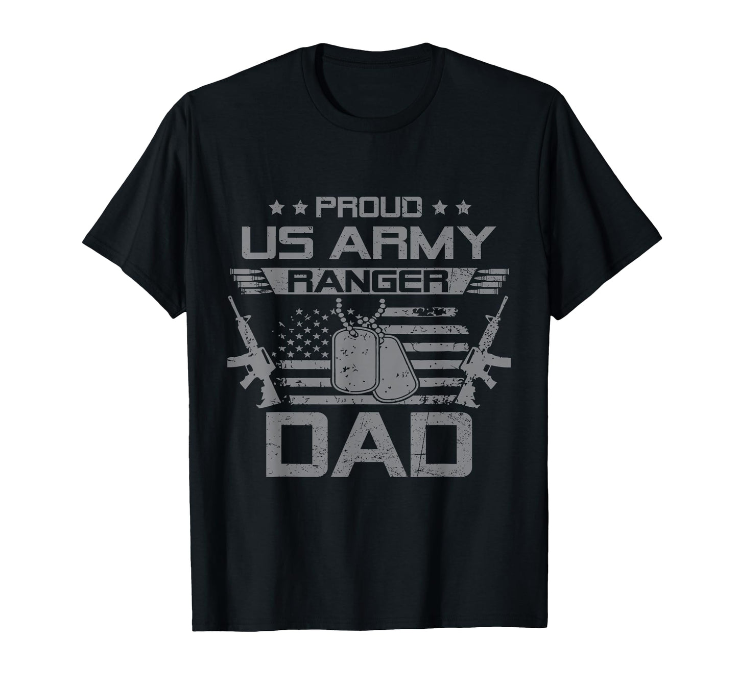 Proud Us Army Ranger Dad Flag T-Shirt - Casual Everyday Wear for Adults - T-Shirt, Sweatshirt, Hoodie