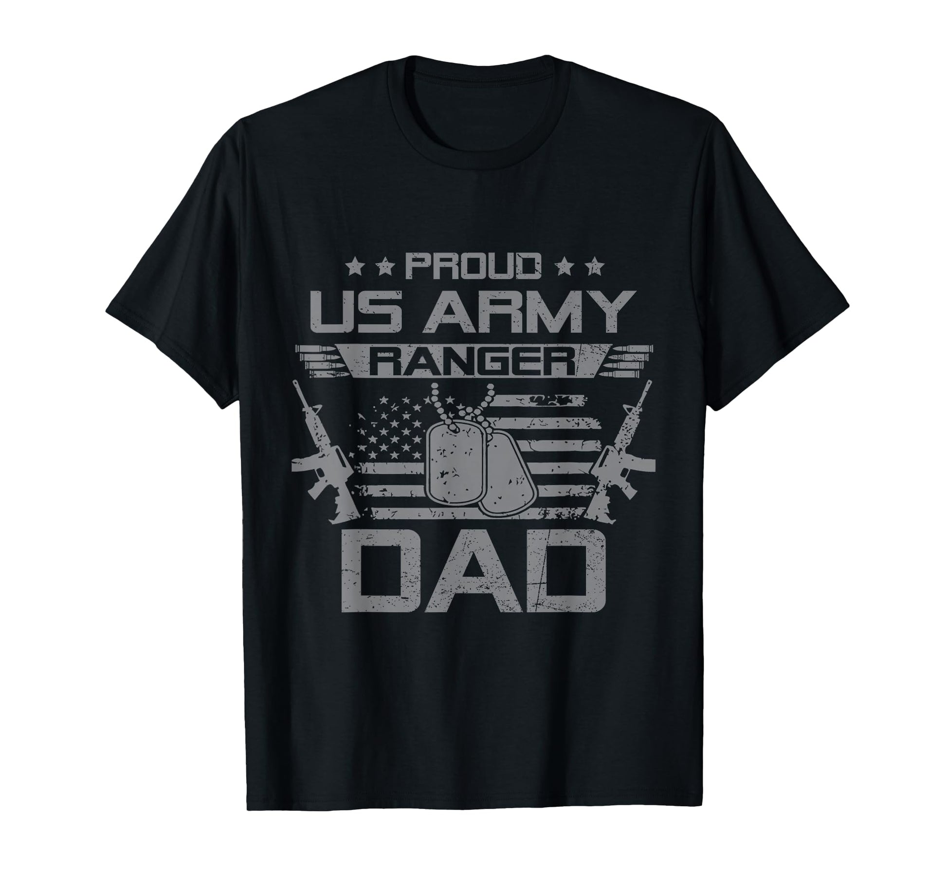 Proud Us Army Ranger Dad Flag T-Shirt - Casual Everyday Wear for Adults - T-Shirt, Sweatshirt, Hoodie