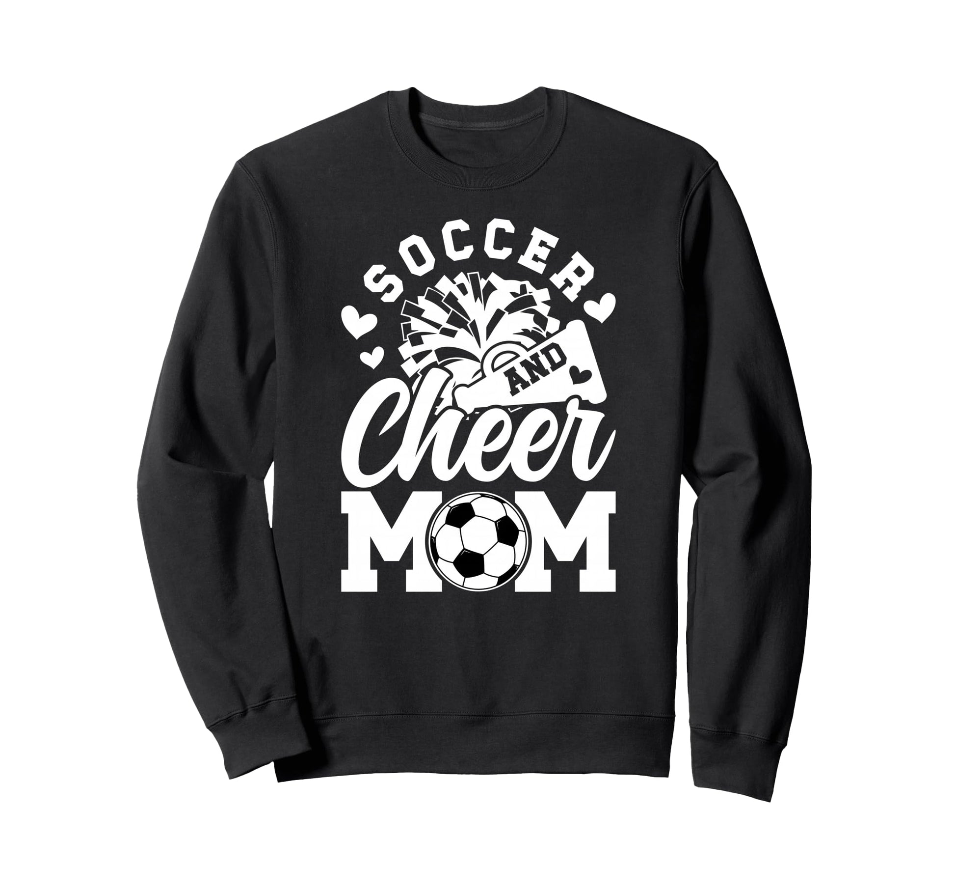 Soccer And Cheer Mom Cheerleading Sweatshirt - Minimalist Print for Adults - T-Shirt, Sweatshirt, Hoodie