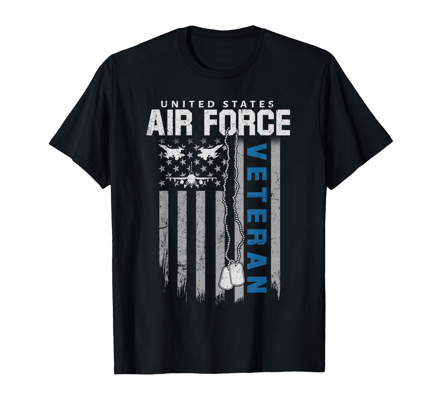 Patriotic Us Air Force Veteran Flag T-Shirt - Fun Novelty Design Men Women - T-Shirt, Sweatshirt, Hoodie