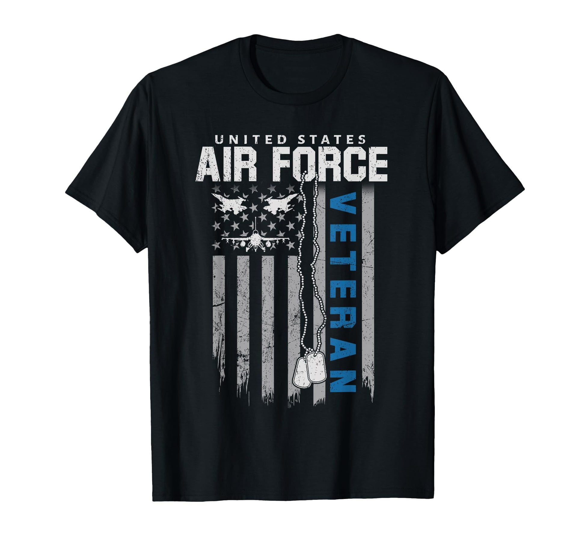 Patriotic Us Air Force Veteran Flag T-Shirt - Fun Novelty Design Men Women - T-Shirt, Sweatshirt, Hoodie