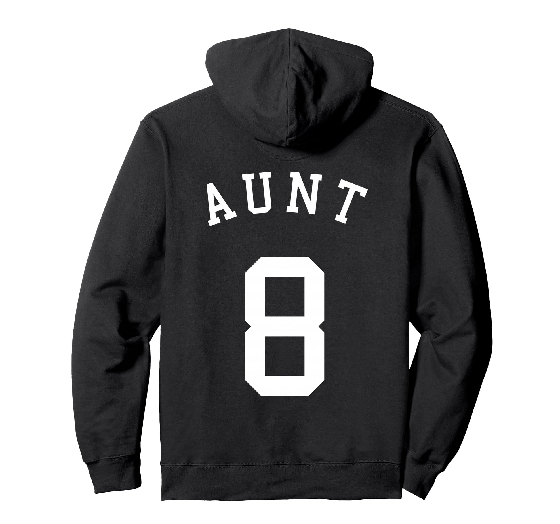 Aunt Team Uniform No 8 Soccer Basketball Hoodie - Graphic Print Unisex - T-Shirt, Sweatshirt, Hoodie