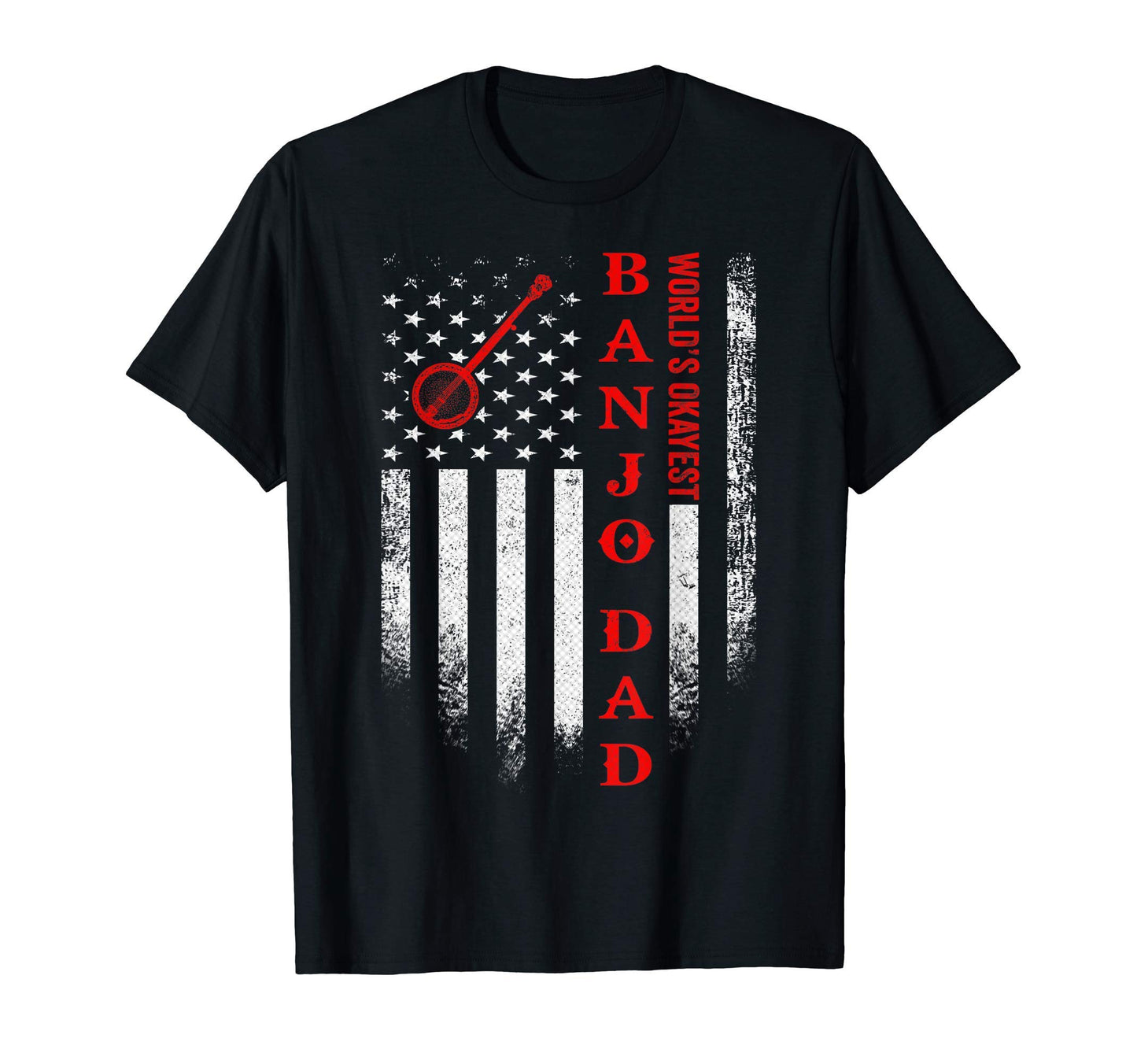 Usa American Flag Worlds Okayest T-Shirt - Fun Novelty Design for Adults - T-Shirt, Sweatshirt, Hoodie