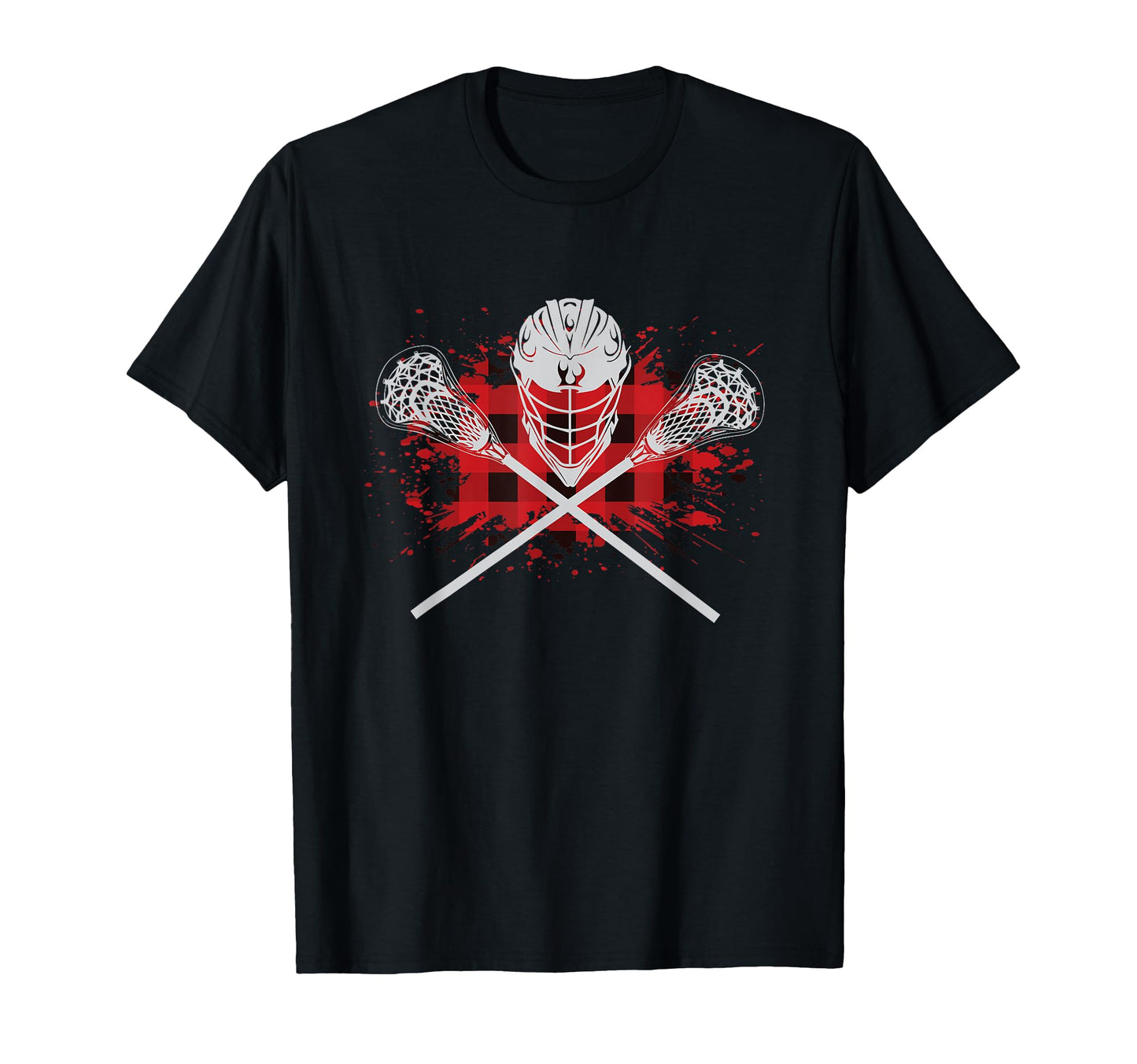 Buffalo Plaid Lacrosse Matching T-Shirt - Casual Everyday Wear Unisex - T-Shirt, Sweatshirt, Hoodie