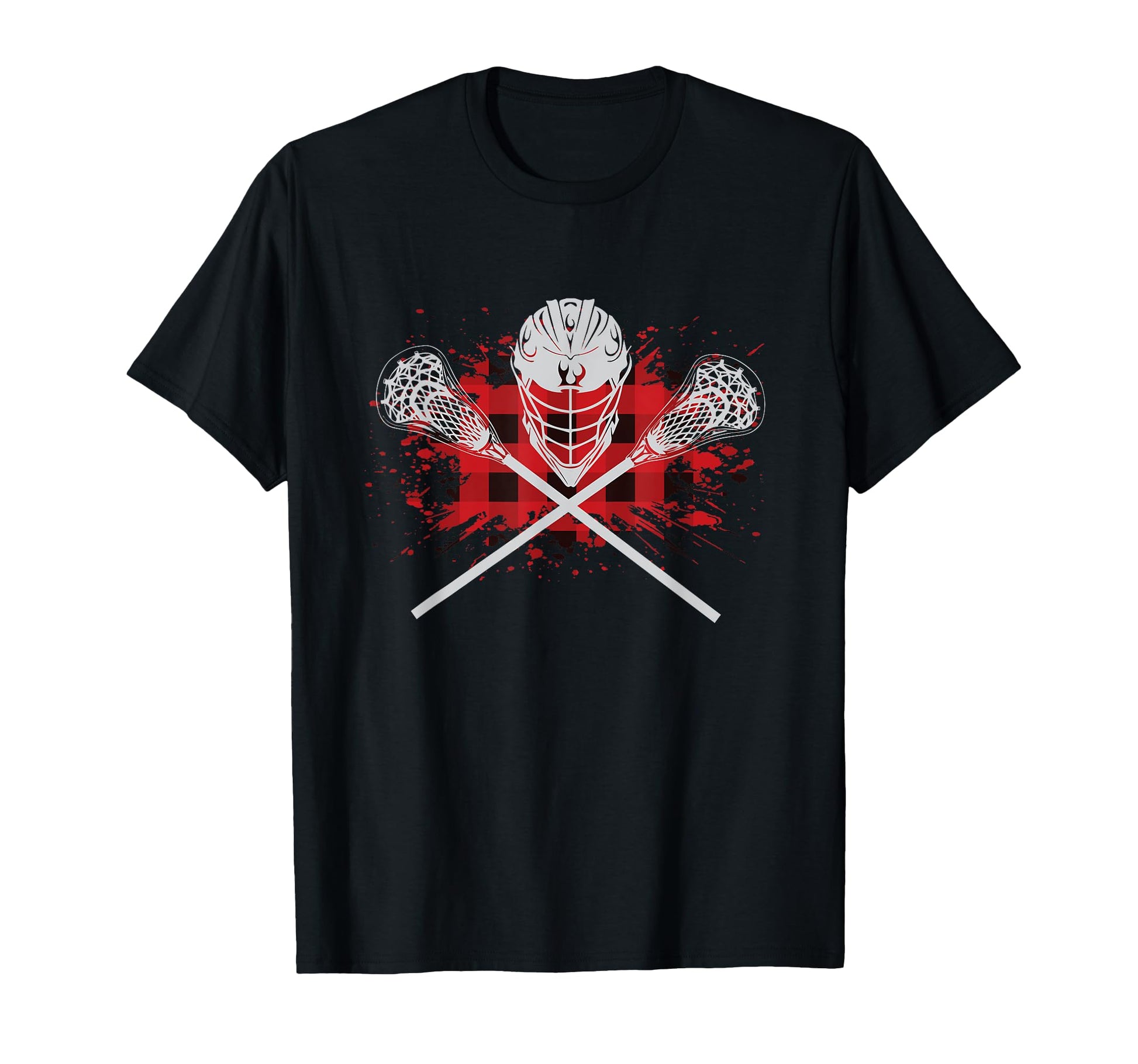 Buffalo Plaid Lacrosse Matching T-Shirt - Casual Everyday Wear Unisex - T-Shirt, Sweatshirt, Hoodie
