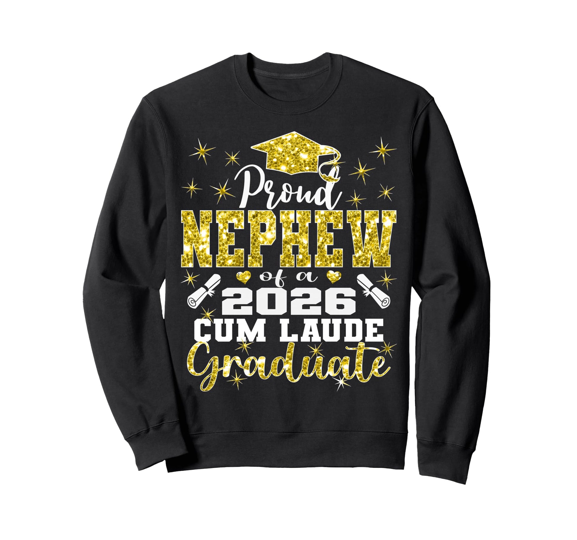 Proud Nephew 2026 Cum Laude Sweatshirt - Trendy Graphic for Adults - T-Shirt, Sweatshirt, Hoodie