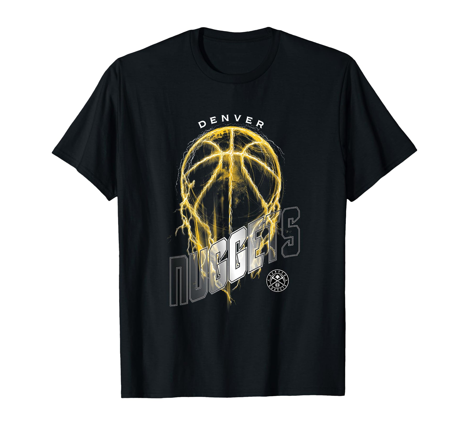 Nba Denver Nuggets Lightning Bolt T-Shirt - Fun Novelty Design for Adults - T-Shirt, Sweatshirt, Hoodie