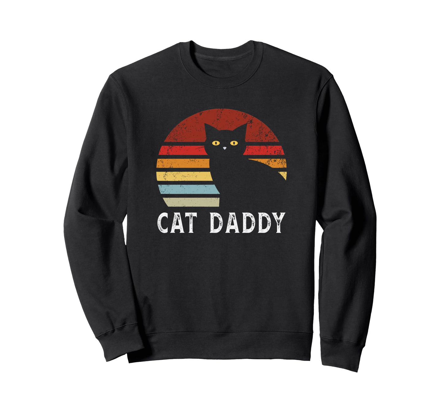 Cat Daddy Sunset Funny Kitten Dad Sweatshirt - Novelty Apparel Unisex - T-Shirt, Sweatshirt, Hoodie