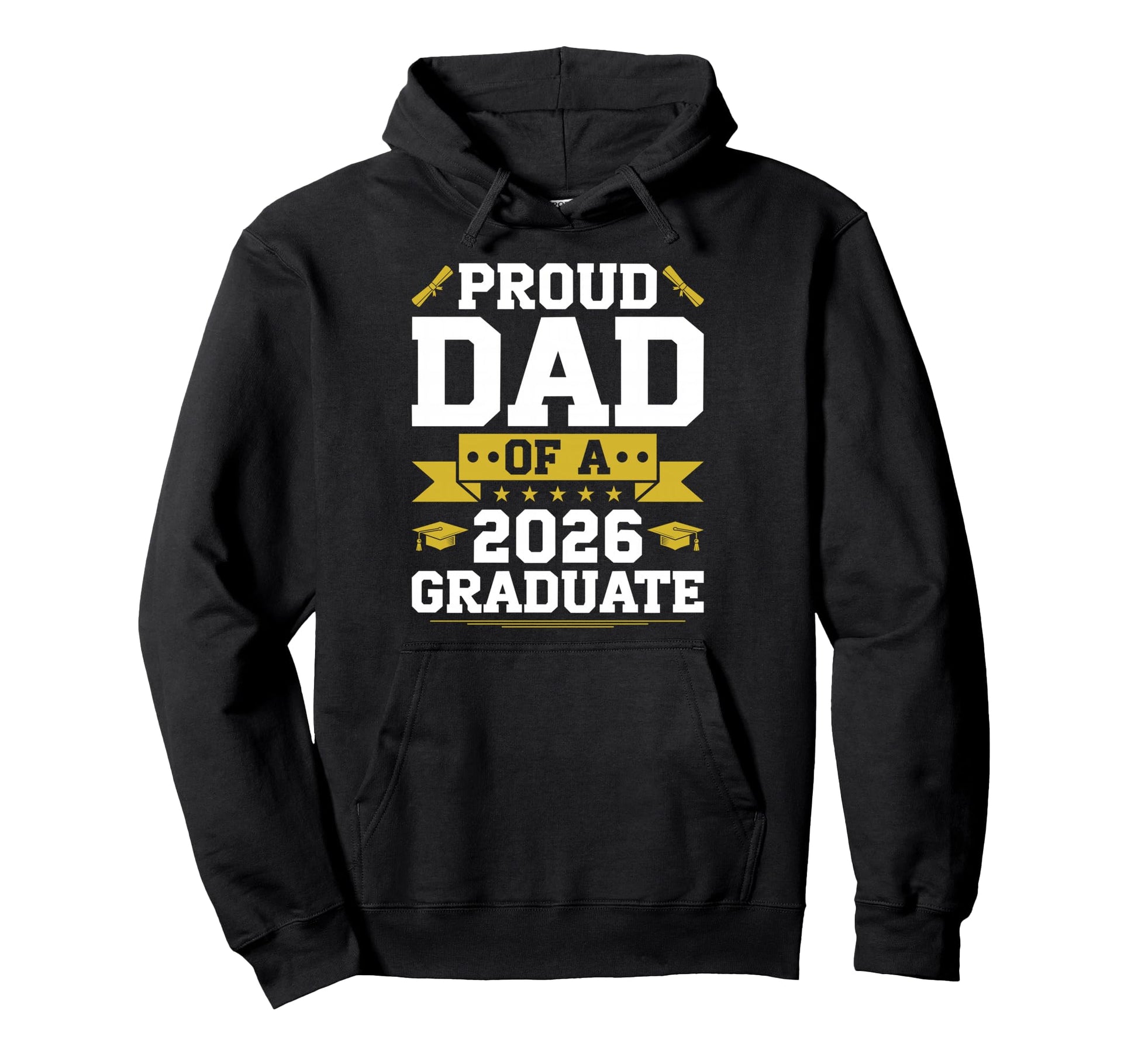 Proud Dad 2026 Graduate Graduation Hoodie - Trendy Graphic Men Women - T-Shirt, Sweatshirt, Hoodie