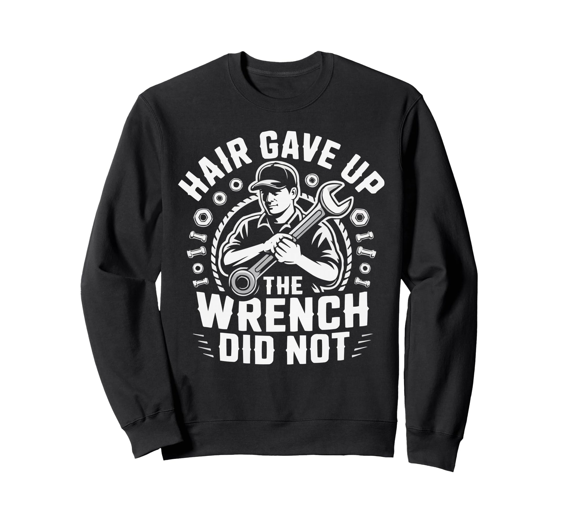 Bald Mechanic Baldy Baldness Sweatshirt - Casual Everyday Wear for Adults - T-Shirt, Sweatshirt, Hoodie