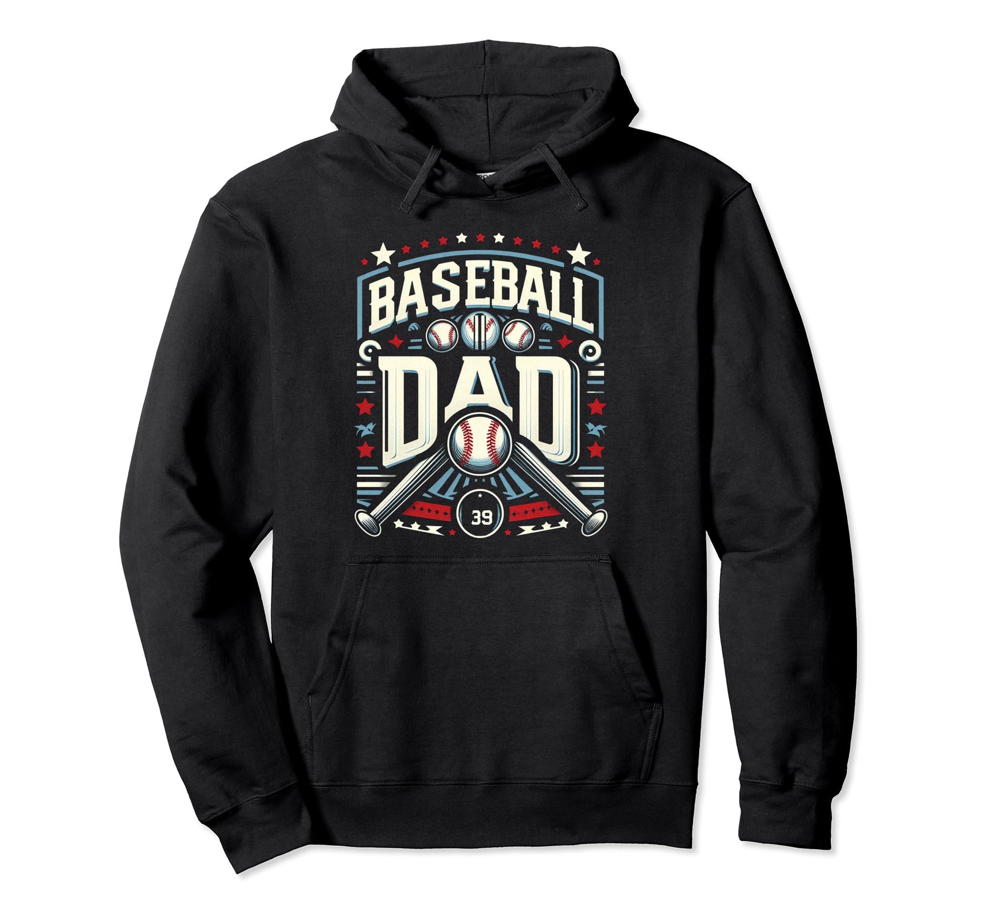 Baseball Dad Fathers Day Hoodie - Novelty Apparel for Adults - T-Shirt, Sweatshirt, Hoodie