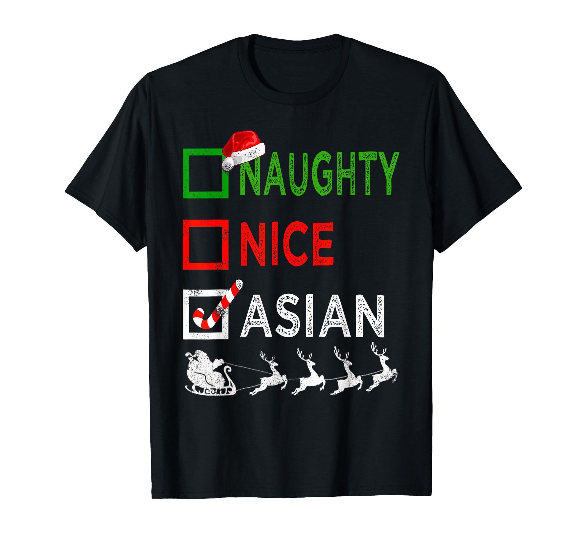 Naughty Nice Asian Pajamas Funny T-Shirt - Casual Everyday Wear Men Women - T-Shirt, Sweatshirt, Hoodie