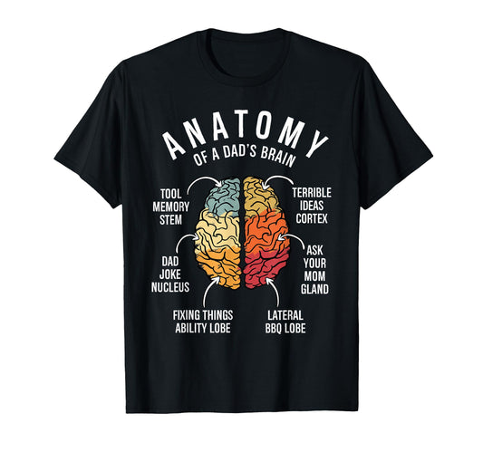 Anatomy Dads Brain Funny Dad Family T-Shirt - Trendy Graphic Unisex - T-Shirt, Sweatshirt, Hoodie