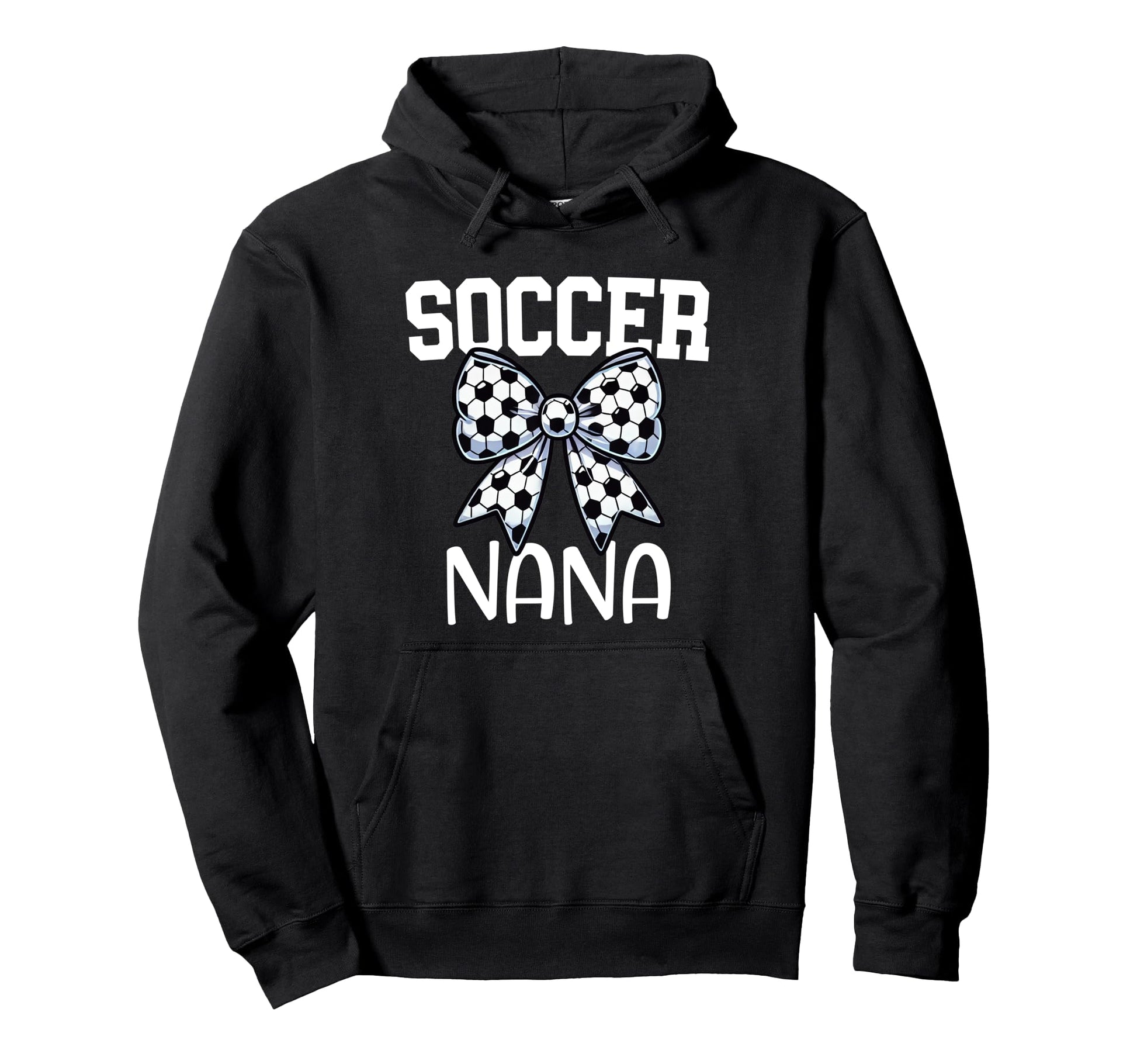 Soccer Nana Coquette Bow Proud Soccer Hoodie - Novelty Apparel for Adults - T-Shirt, Sweatshirt, Hoodie
