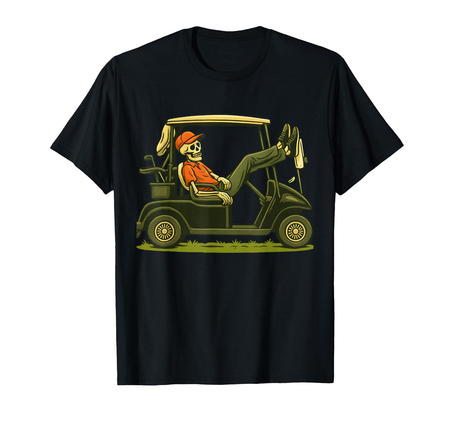 Skeleton Golf Halloween Golfer Golf T-Shirt - Unique Graphic Men Women - T-Shirt, Sweatshirt, Hoodie