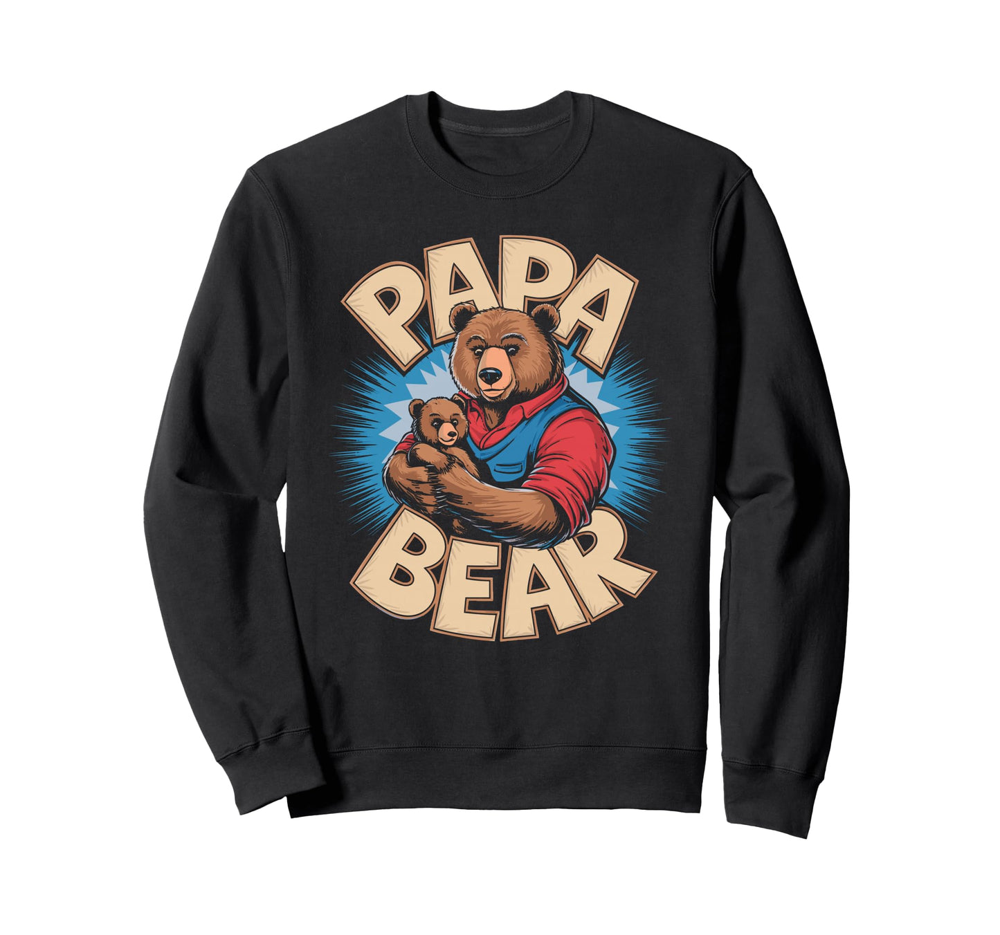 Papa Bear Holding Hands Cubs Sweatshirt - Trendy Graphic Men Women - T-Shirt, Sweatshirt, Hoodie