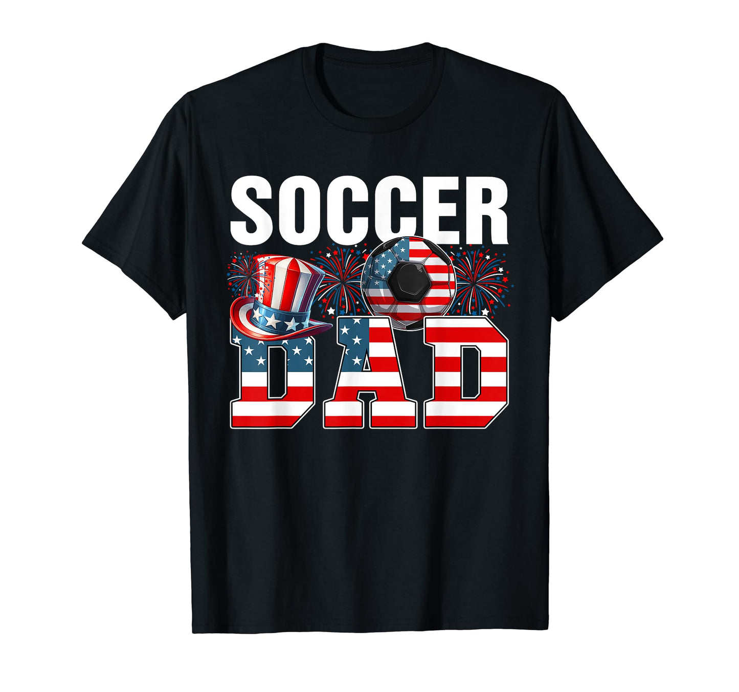 Soccer Dad 4Th July Costume Player T-Shirt - Novelty Apparel for Adults - T-Shirt, Sweatshirt, Hoodie
